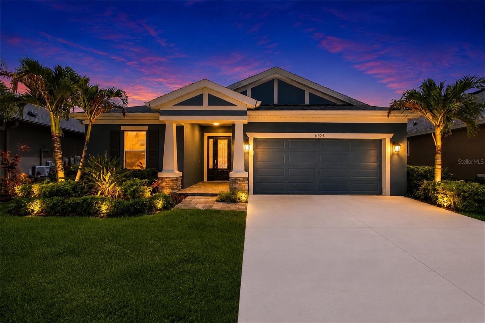 Welcome to modern luxury in the highly desirable Waterset community! This stunning Homes by West Bay "Ibis" floor plan features 4 bedrooms, 2 bathrooms, a 2-car garage, and countless high-end upgrades. Step through the grand entrance into a captivating foyer with arched entryways and soaring 12-foot ceilings. The open and airy layout boasts beautiful wood-look tile flooring throughout—absolutely no carpet!
The spacious family room features surround sound, a handcrafted accent wall, and triple sliders leading to your outdoor oasis. The gourmet kitchen is a chef’s dream, complete with 42-inch off-white cabinets, crown molding, under-cabinet lighting, stainless steel appliances, granite countertops, a subway tile backsplash, a large center island with seating, and a farmhouse sink.
Retreat to the private primary suite, featuring a wall of windows, a massive walk-in closet, and an en-suite bath with dual sinks, granite counters, and an oversized walk-in shower.
Your backyard paradise awaits! Enjoy a brand-new, nearly $100k upgraded saltwater pool (10 ft x 24 ft ) featuring a 6-foot sun shelf, 3 fountains, 4 spa jets, in-pool lounge chairs, and a 400,000 BTU natural gas heater capable of heating the pool to 104°F in just hours—all under a massive 30 ft  x 30 ft  screened lanai. The yard is fully enclosed by a nearly $2,500+ metal fence and features nearly $10,000 in new sod, fresh landscaping, irrigation, and French drains on both sides.
Additional premium features include an exterior-access in-wall pest control system, a  $3000 water softener, $1,500+ seamless gutters, a $1500 widened driveway, an insulated garage with overhead racks, bike hooks, over 100 sq ft of attic storage, a dedicated laundry room with cabinets, and outside generator hookup for ultimate peace of mind. Live the Florida lifestyle with Waterset’s resort-style pools, clubhouse, fitness center, and sports courts. Don't miss this extraordinary home!

Buyer(s) and/or buyers agent are to verify all listing information and measurements to be deemed true.
Please note:  photos may have been digitally enhanced, modified, or virtually staged.