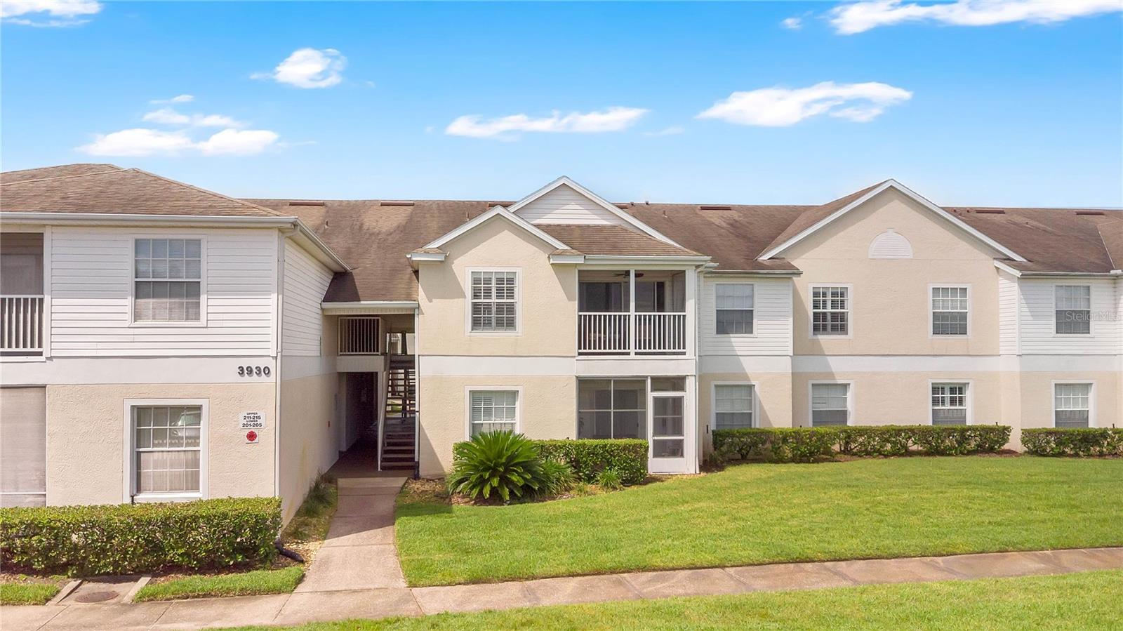 Welcome to Ventura Country Club, one of Orlando's premier golf communities! This well-appointed 3-bedroom, 2-bathroom condo features an open floorplan that flows effortlessly from the moment you walk in. The kitchen has solid wood cabinets, a walk-in pantry, and stainless steel appliances, opening seamlessly into a spacious living and dining combo, perfect for everyday living and entertaining. Sliding glass doors off the living area lead to a screen-enclosed patio, your private outdoor retreat. The primary suite offers wood flooring, a walk-in closet, and an ensuite bathroom, while two additional bedrooms share a dual-access bathroom, one with direct bedroom entry and a walk-in closet for added convenience. Beyond your front door, Ventura Country Club delivers resort-style living with an 18-hole golf course featuring 50+ bunkers, 15 holes with hazards, and 3 tee locations, plus tennis courts, a fitness center, a clubhouse, and multiple community pools. Ideally situated just minutes from Orlando International Airport and Valencia College, this location checks every box. Schedule your private tour today, this one won't last!
