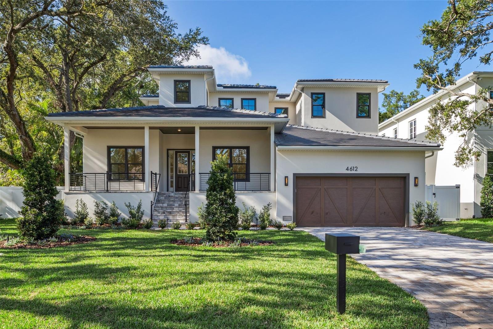 Recently Completed and Ready to Move In! Amazing New Construction Pool Home offering a large inviting front porch to enjoy the comforts of the tranquil coveted neighborhood of Sunset Park. Offering a First Floor Primary Suite, this home reflects a unique custom blend of contemporary and traditional features. The home includes 4308 air-conditioned square feet within 4 bedrooms, office/study, flex space and bonus room to suit the entire family’s needs. With 4 full baths along with an additional half bath, every convenience has been considered. The gourmet kitchen with expansive layout and huge island is anchored by a top-of-the line Thermador appliance package including 48" Built-in refrigerator, double wall oven, 36" gas cooktop and more. Abundant cabinetry featuring American made 42' upper cabinets with solid maple boxes, dove tail full extension soft close drawers completes the kitchen’s graceful design. The backyard is and entertainers dream, with an in-ground pool and a built-in outdoor kitchen with BBQ. All under a solid tile roof with extended long-term coverage. Paver driveway leads to spacious garage which includes a single car lift providing you the ability to park 3 cars or store a classic car high and dry. Built with the highest standards, so sit back and enjoy. Call now for your detailed feature sheet.