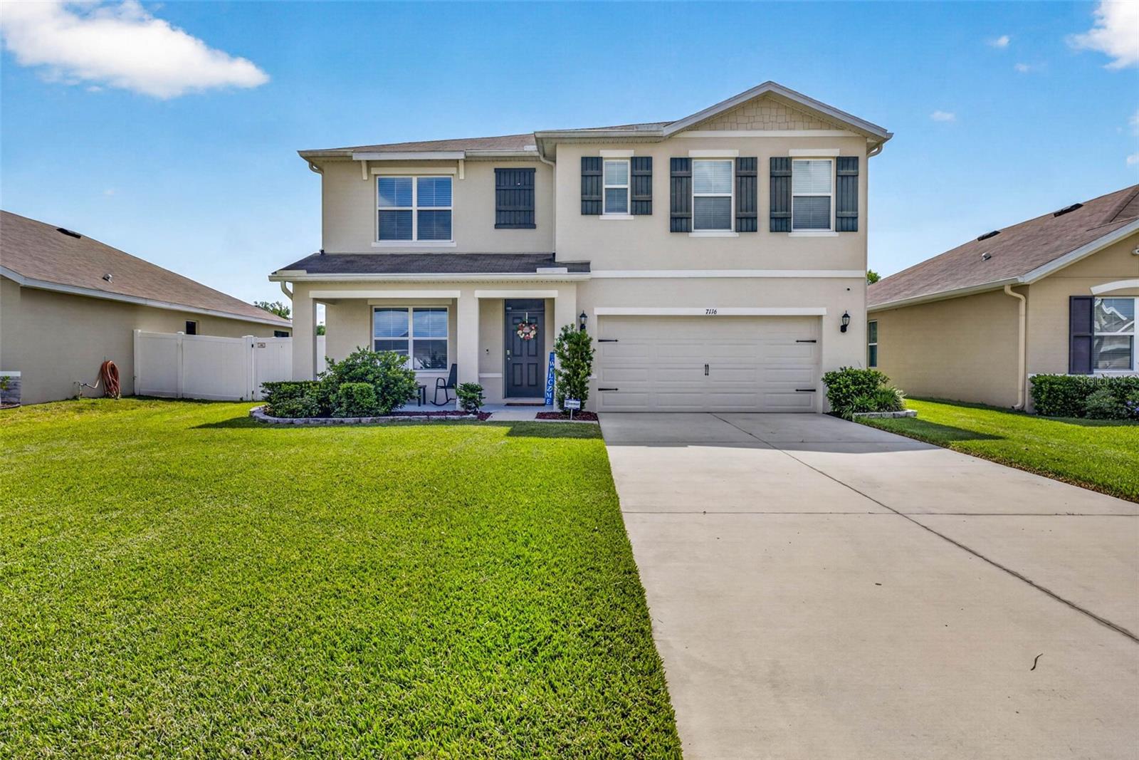 Wake up to peaceful conservation views and step into a home that was built for enjoying life. This 5-bedroom, 3-bath beauty checks every box, and then some. From the moment you walk in, you'll see thoughtful design at every turn. The open floor plan flows effortlessly, anchored by a kitchen with granite countertops and a large pantry ready for weekend meal prep or weeknight chaos. Need a quiet place to work or a playroom that disappears behind closed doors? The office/den/flex space with custom barn doors has you covered. A guest bedroom and full bath on the main floor make hosting family a breeze. Head upstairs and you'll find a spacious loft, perfect for movie nights, a homework hub, or a second lounge, plus three additional guest bedrooms and a full guest bath. The primary suite is the retreat you've been waiting for. Flooded with natural light, dual sinks, dual closets, and room to actually breathe. Outside, the fully fenced yard is large enough to roam with privacy, with side fencing and a charming picket fence that keeps your conservation views wide open. And the garage? Epoxy floors, an EV charger, and the headline feature, a fully paid-off solar system that means seriously low electric bills from day one. The community includes cable and internet, a clubhouse, a dog park, a playground, and a pool, all while keeping you minutes from Tampa and Wesley Chapel's best shopping and restaurants. Homes like this don't sit. Schedule your showing today.