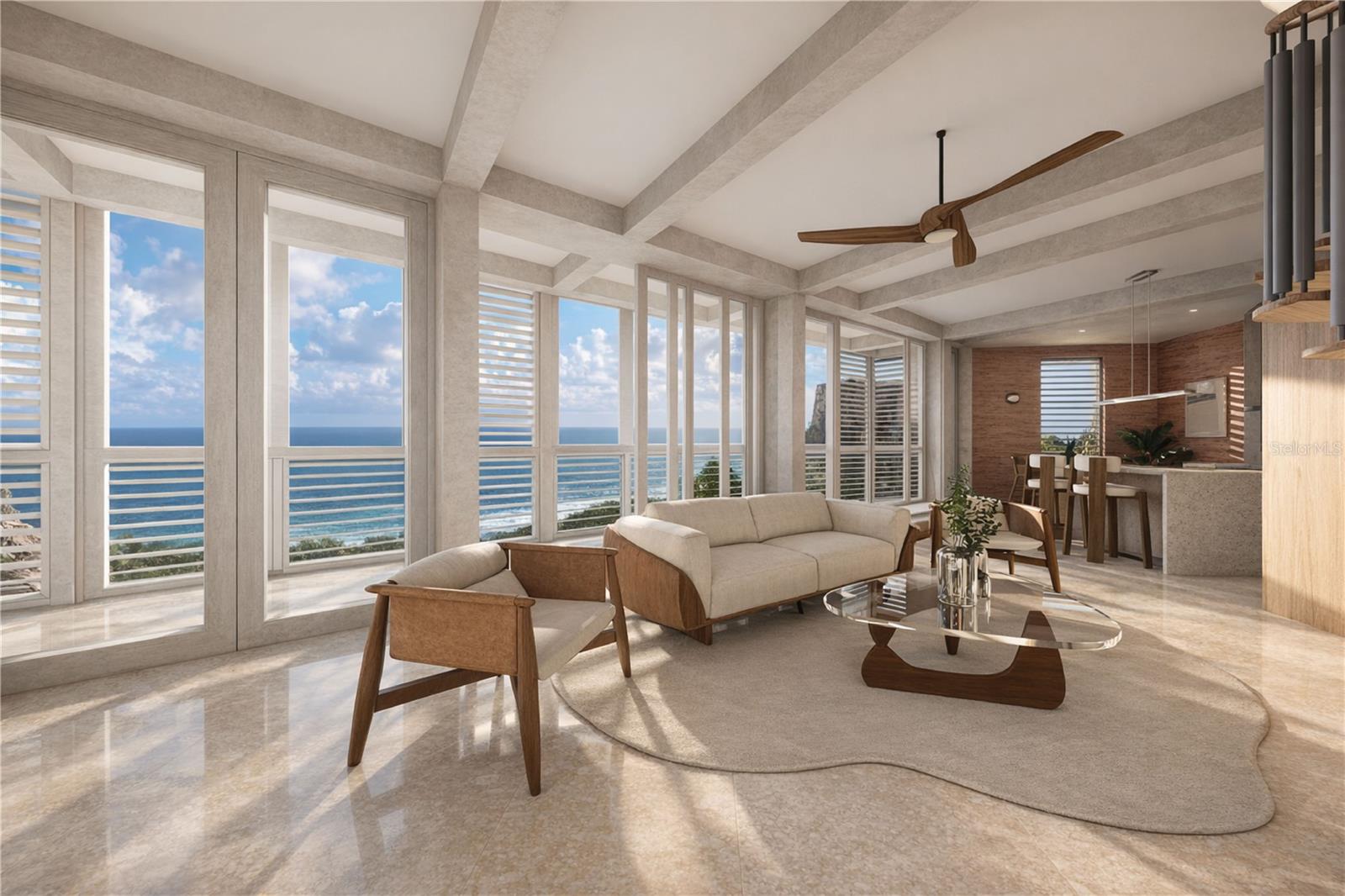 Pre-Construction. To be built. A true rarity, La Victoria at 425 Sol St. is a premier new development in the historic heart of Old San Juan. Modern elements and old-world charm intertwine to create a timeless sanctuary overlooking the Atlantic Ocean and San Cristobal Castle, an iconic landmark that defines the island’s majestic skyline. This 3-bedroom, 3-bathroom penthouse spans approx. 2,110 Sq. Ft. across two thoughtfully designed levels showcasing 9’ ceiling heights, Terrazzo flooring and curated design features. Two enclosed balconies, one on each floor, invite you to enjoy the essence of elevated Caribbean living with constant sea breezes and scenic panoramic vistas of the Old City. Upon entry, the first level immediately impresses with an exquisitely crafted open-concept living/dining area and designer kitchen bathed in natural light. A guest bedroom is discreetly tucked away on this floor, featuring its own walk-in closet and bathroom. A spiral staircase leads to the second level, which serves as a private retreat. This floor hosts an expansive secondary living area, as well as the beautifully-appointed primary suite with walk-in closet and an additional guest bedroom, both of which are ensuite. A boutique condominium, La Victoria, encompasses an exclusive collection of only three residential apartments and a commercial space, crowned by a shared rooftop with pool and BBQ area. The building is equipped with a full-power backup generator, water cistern and elevator access to each floor. Old San Juan is the epicenter of Puerto Rican culture and is dotted with several UNESCO World Heritage Sites. It serves as one of the leading tourist destinations in the Caribbean and its celebrated buildings are renowned for their elegance and historic significance. The area is known for its numerous dining, shopping and nightlife options. Perfectly positioned, minutes away from Condado Beach and the Miramar Arts Districts. Stroll along the cobblestone streets and experience the mesmerizing vibrancy of what we call El Viejo San Juan. * All images of the property are renderings and do not reflect the current state of the development. The view from the residence may vary based on the chosen unit. Perspective rendering is an artist’s interpretation only. Architectural elements may vary from rendering. Renderings may show options not included in base price. The developer reserves the right to substitute any materials for others similar in quality if these are not available when required for construction and to modify places when considered necessary.