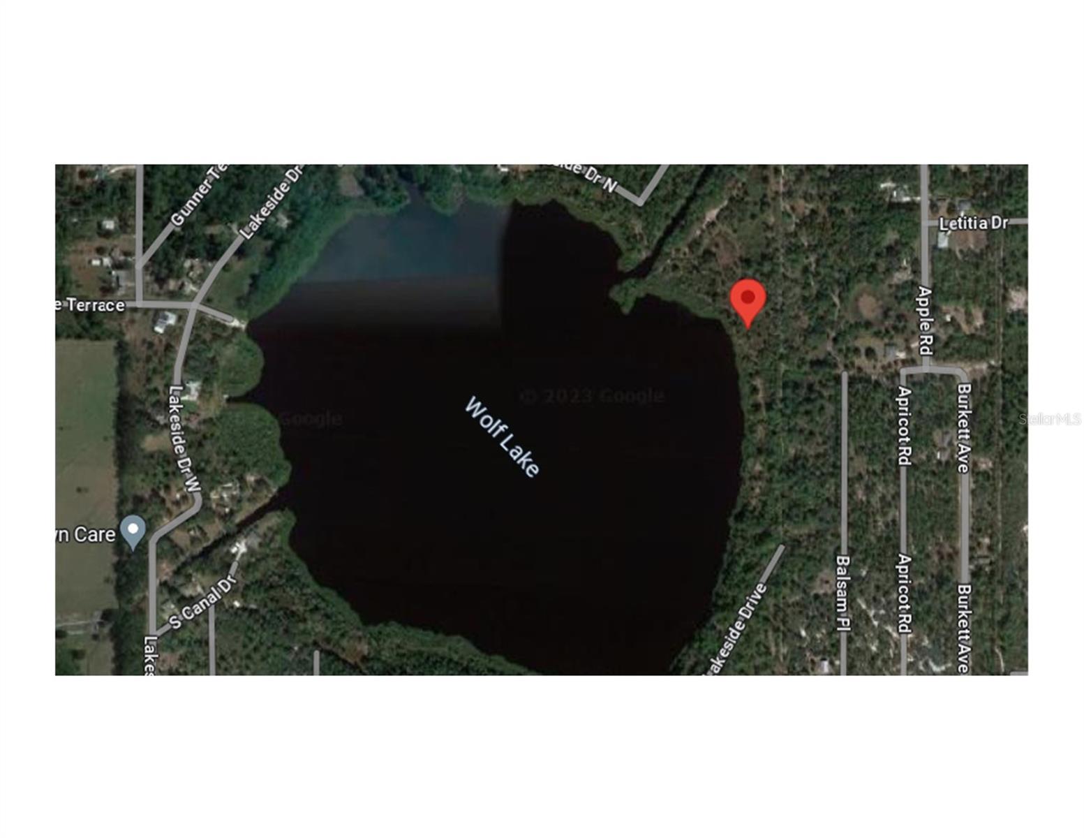 Lake front lot available .42 acres. Road not developed to lot.