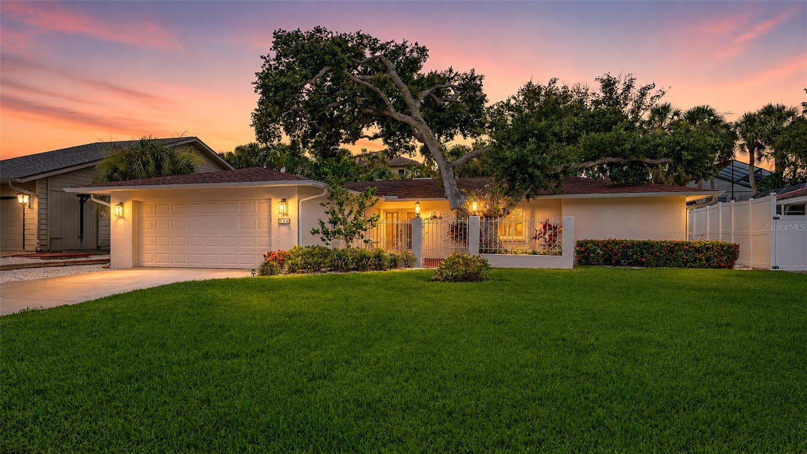 Luxury Coastal Contemporary Home all on the first floor with no stairs anywere...This 3 Bedroom Pool Home on Siesta Key offers an Oversized Primary Bedroom with a ensuite bathroom, large roll in shower, Two custom closests, seperate den/workout room looking over the heated pool. Two additional oversized Bedrooms one with a King bedroom set and the other with a Queen and two twins which sleeps 4 or can be modified to a king bedroom also Custom closets and smart tv's. Beautifully appointed and fully turnkey furnished, this exceptional residence features an open and inviting floor plan with designer finishes, spacious living areas, and a fully equipped kitchen with stainless steel appliances. Step outside to your own private tropical paradise, complete with a sparkling pool, outdoor covered dinnig and a Grill area, lush landscaping, and a beautifully maintained backyard designed for relaxing or entertaining. Whether you're enjoying your morning coffee by the pool or hosting friends for an evening under the stars, this outdoor space is truly spectacular. Additional features include a 2-car garage,outdoor shower, in-home laundry, ample storage,a second french door refrigerator with a cafe ice maker and everything needed for year-round living. Ideally located just minutes from Siesta Key's world-famous beaches, fine dining, shopping, marinas, and downtown Sarasota, this home offers the ultimate Florida lifestyle. Luxury at its best—this exceptional Siesta Key home offers the perfect opportunity to enjoy year-round island living in one of Florida's most desirable locations. A must see!