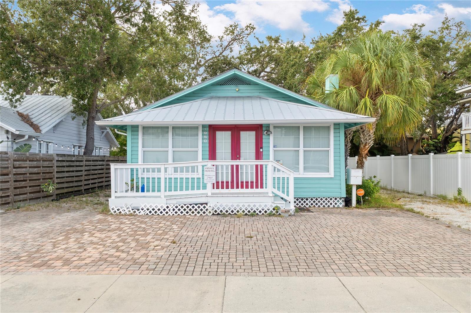 Prime investment and redevelopment opportunity in Sarasota’s sought-after Towles Court Arts District! This mixed-use property offers approx. 750 sq. ft. of commercial/gallery or studio space plus 363 sq. ft. of residential use, making it ideal for live/work tenants, creative professionals, or small businesses. Historic details and metal roof—blend with flexible layouts to attract both renters and end users. With zero side setbacks and DTE (Downtown Edge) zoning, the property offers significant redevelopment upside. Surrounded by other commercial and residential parcels, 1950 Adams Lane also presents excellent assemblage potential for investors or developers looking to create a larger mixed-use or residential project. Located just steps from downtown Sarasota’s restaurants, shops, galleries, and cultural amenities, this property combines immediate income potential with long-term growth. A rare chance to secure a prime footprint in one of Sarasota’s most dynamic districts!