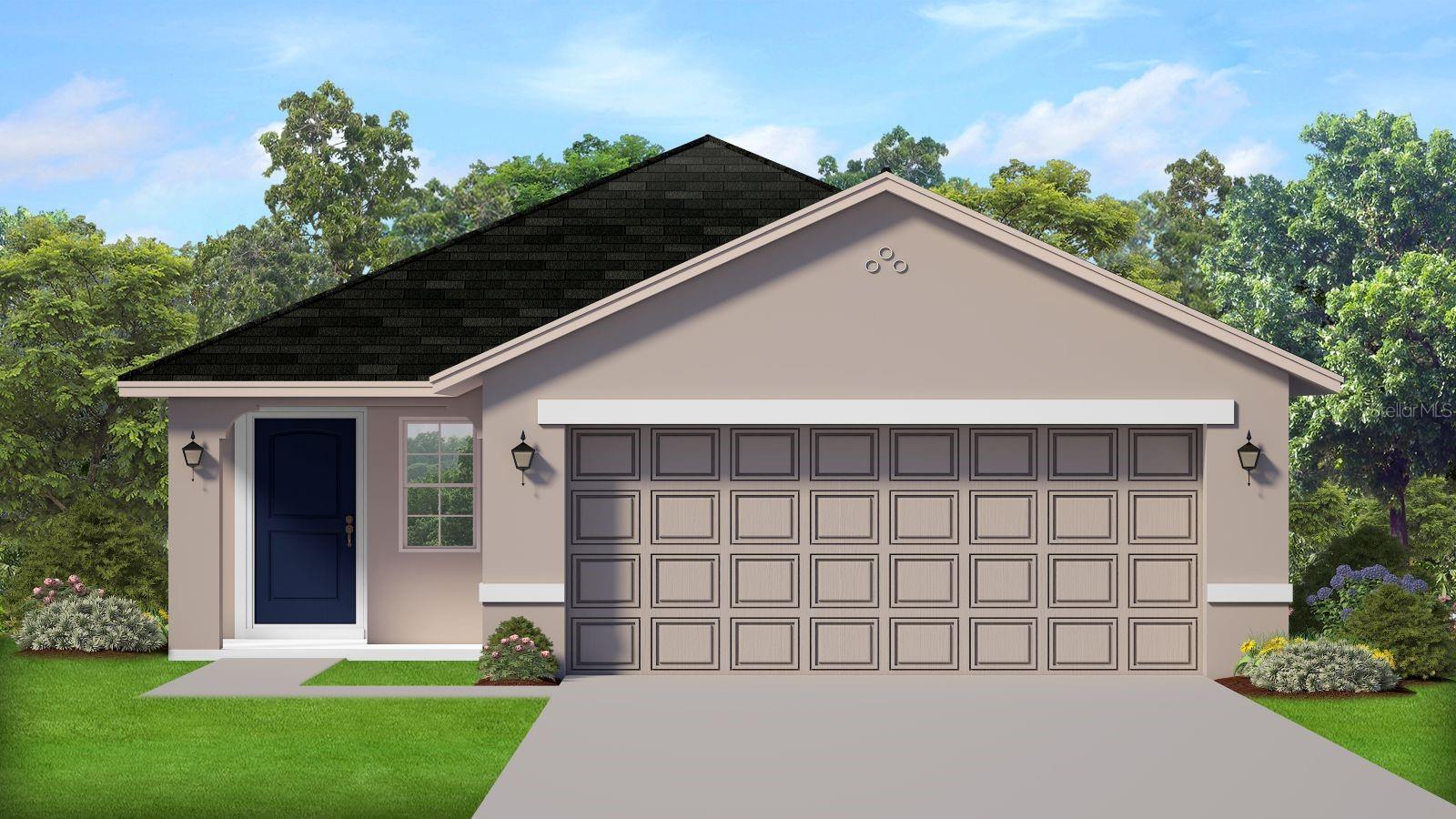 Under Construction. Estimated completion is Aug/Sept pending any setbacks beyond builders’ control. Brand new 1415 sq ft, 3 bed / 2 bath home in West Oak community with public water/sewer and low HOA fee. Nature park/trails next door. Close to I-75, Ocala historic district, shopping, and dining. This home features luxury vinyl flooring in common areas and carpet in the bedrooms. Home also has granite countertops and shaker cabinets in the kitchen and bathrooms. Kitchen has a stainless steel range, microwave and dishwasher. Home is equipped with high speed, fiber optic cable, with Cat 6 data drop. Home also has irrigation system and a 10-year Builder Warranty. Community Center includes pool, fitness center, community room and playground!! Seller helps with closings costs on cash sales or when using seller preferred lender. Rendering is for illustration purposes only. Pictures are from similar home with same floor plan. Colors and options may vary. Furnishings and décor do not convey.