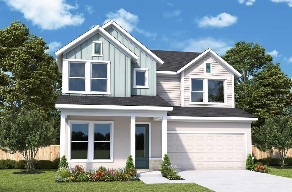 Under Construction. David Weekley’s Danica plan showcases signature craftsmanship and stylish finishes throughout. Enjoy a charming front porch and an gourmet kitchen featuring an oversized island, upgraded cabinets, and countertops. The first-floor Owner’s Suite offers a luxurious bath with an upgraded shower and spacious walk-in closet. This thoughtfully designed home also includes a study, making it ideal for a flex space or work from home option. Upstairs features a spacious retreat, three additional bedrooms, and two full baths. Enjoy the privacy of a fenced backyard, front gutters, an in-wall pest control system, and wiring for a security systemand whole home blinds package. Offering 2,814 square feet, 4 bedrooms, 3.5 fbaths, and a 2-car garage, this home is conveniently located in Oakfield at Mount Dora,  8 minutes from Downtown Mount Dora.