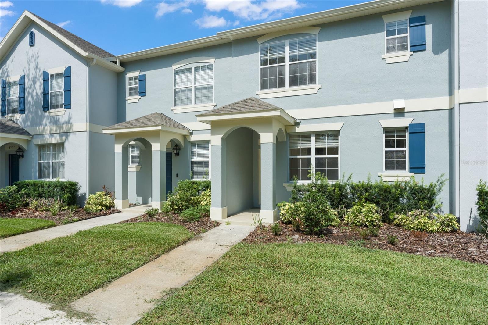 **This house comes with a REDUCED RATE through the seller’s preferred lender. This is a lender-paid rate buydown that reduces the buyer’s interest rate and monthly payment** Welcome to 8744 Danforth Drive in Windermere, a FRESHLY UPDATED 2-story townhouse offering 2 bedrooms, 2.5 bathrooms, and a functional layout designed for comfortable everyday living. EVERY BEDROOM FEATURES ITS OWN EN-SUITE FULL BATHROOM, providing maximum privacy and convenience for residents, guests, or work-from-home needs. Inside, the main level flows effortlessly between the living, dining, and kitchen areas, with a half bath conveniently serving the common spaces. The home received a FRESH INTERIOR PAINT JOB in 2026 and BRAND NEW FLOORING on the stairs and upper level in 2026, giving it a crisp, move-in ready feel throughout. The primary suite features a RECENTLY UPDATED WALK-IN SHOWER, adding a modern touch to your daily routine. Step outside to your OWN PRIVATE BACKYARD, a rare and UNIQUE feature amongst townhomes, offering a dedicated green space to relax, garden, entertain, or make entirely your own. The backyard is also home to a MATURE GUAVA TREE, providing fresh fruit and a charming touch for those who appreciate outdoor living. Parking is a breeze with a PRIVATE 2-CAR GARAGE tucked in the rear, plus ADDITIONAL OPEN STREET PARKING right in front of the home. The community delivers resort-style living with a POOL, PLAYGROUND, CLUBHOUSE, and ample walking space, and the HOA covers exterior maintenance so you can enjoy your home stress-free. The neighborhood stays lively year-round with food truck events and holiday celebrations that bring the community together, making this a truly FAMILY-FRIENDLY place to call home. And the location? UNBEATABLE, just MINUTES FROM DISNEY with fireworks visible right from the home, plus easy access to Winter Garden, Horizon West, shopping, dining, parks, schools, and all of greater Orlando.