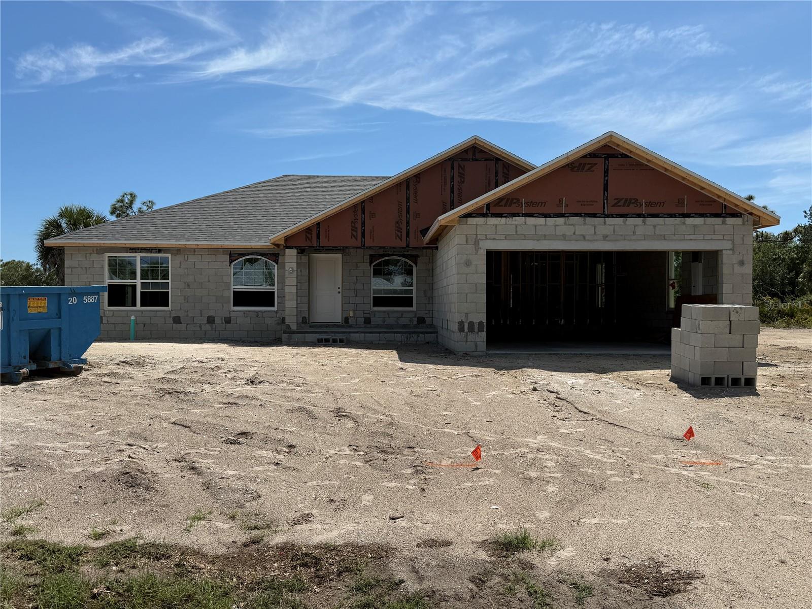 Under Construction. Spacious 2,010 sq. ft. of heated living space, this residence features 3 bedrooms, 2 bathrooms, a versatile study/den, and a 2-car garage. From the moment you enter, you’ll be captivated by the open floor plan, complemented by elegant plank tile flooring throughout (excluding bedrooms). The bathrooms boast exquisite tile finishes, adding a touch of luxury to your everyday routine. Enjoy seamless indoor-outdoor living with a pair of French glass doors, leading to your expansive 21' x 10' covered lanai, Upgrades abound, including Granite countertops in the kitchen and bathrooms Stylish stainless-steel appliances Upgraded cabinetry Step ceilings in the primary bedroom and tile all except bedrooms. The primary bathroom is a true retreat, featuring a 5-ft tiled shower with tiled walls, replacing the traditional garden tub. The irrigation system ensures your lush Bahia sod stays green and gorgeous. Adams Homes provides peace of mind with 1-year/2-year/10-year warranties, and with our preferred lenders, you can move in worry-free, as we cover the majority of closing costs. Don’t miss the opportunity to make this home yours—where beauty, quality, and nature come together in perfect harmony.
