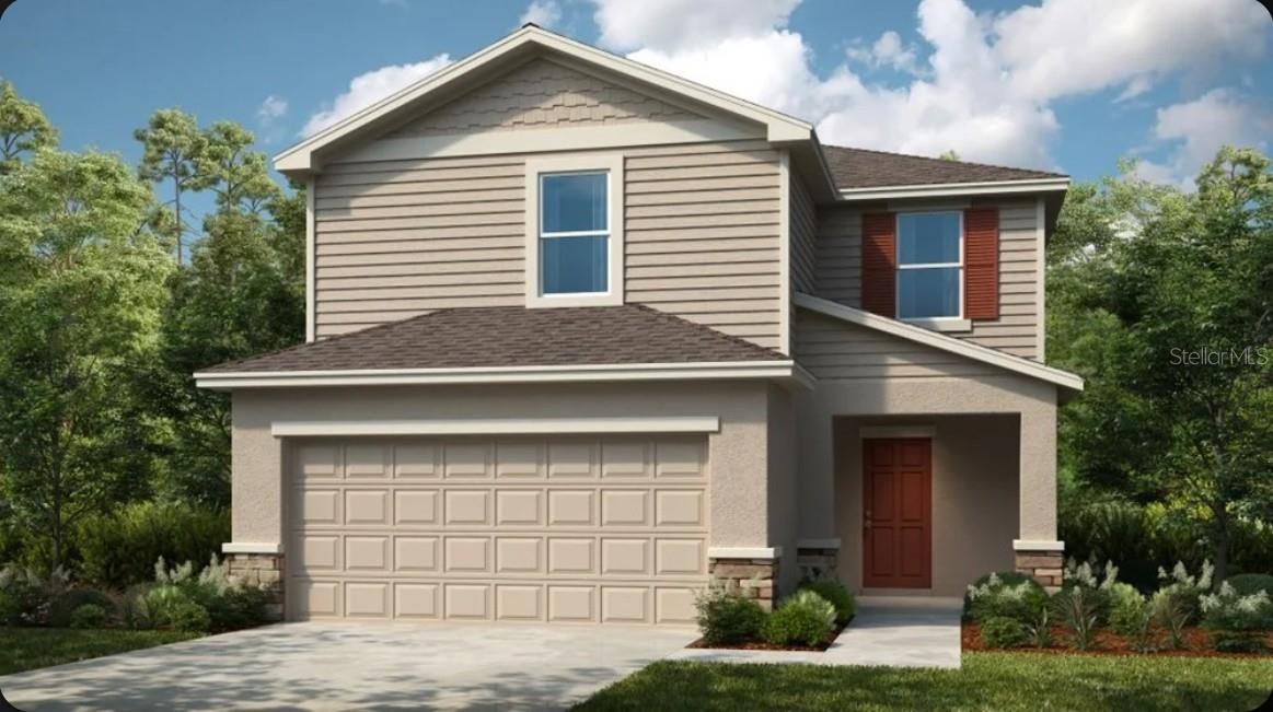 Under Construction. What's Special: Corner Lot | Walk-In Closets | Low HOA Dues. New Construction - October Completion! Built by America's Most Trusted Home Builder. Welcome to the Maple at 9308 Chiswell Trail in Cove at Coasterra! Explore this new home offering a spacious great room that flows effortlessly into the dining area and kitchen, featuring quartz countertops, white cabinets, a large island, and a walk-in pantry. Step outside to enjoy the patio just off the main living areas, while the convenient half bath and drop zone add everyday functionality. Upstairs, the private primary suite includes a spacious bath and walk-in closet, while two secondary bedrooms share a full bath, and nearby laundry room provide comfort and convenience. In this amenity-rich master-planned community, enjoy natural beauty, four pools at Club Coasterra, a lakeside pavilion, fitness spaces, and cabanas overlooking a 65-acre lake. Additional centers offer pools, a dog park, and a 20-acre lake. Explore a 160-acre nature park with trails. Located off Buckeye Road, with easy access to I-75, Sarasota, and Tampa. Additional Highlights Include: GE refrigerator, laundry appliance package, extended LVP flooring on the 1st floor, and window blinds throughout the whole house. Photos are for representative purposes only. MLS#TB8526336