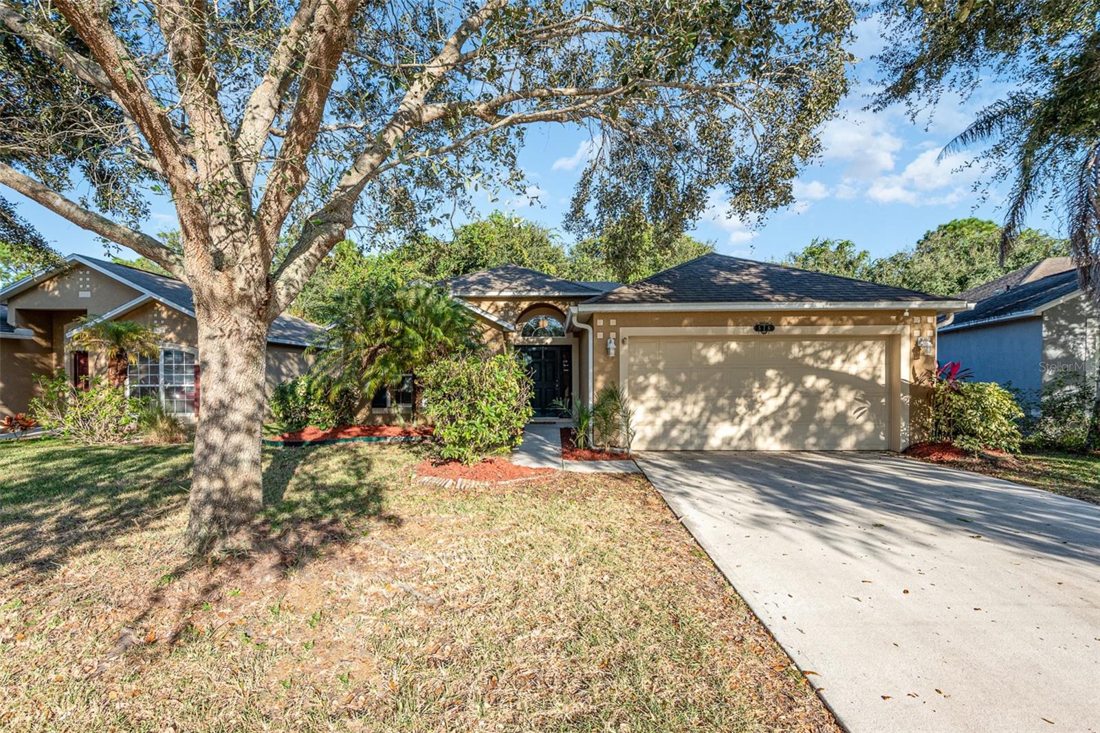 Nestled within the secure confines of a centrally locaated gated community, this captivating 3-bedroom, 2-bathroom residence built in 2009 awaits its next fortunate owner. Meticulously maintained by its sole owner, this property boasts the perfect blend of modern comfort and timeless charm. Step inside to find a generously sized living area that invites you to relax and entertain, gorgeous kitchen with solid stone countertops. An open floor plan allows for seamless flow between the living room, dining area, and kitchen, making it perfect for gatherings. As a resident, you have access to the refreshing community pool, where you can cool off during those hot summer days without the hassle of maintenance and community events at the clubhouse. Bonus is watching rocket launches from your yard!