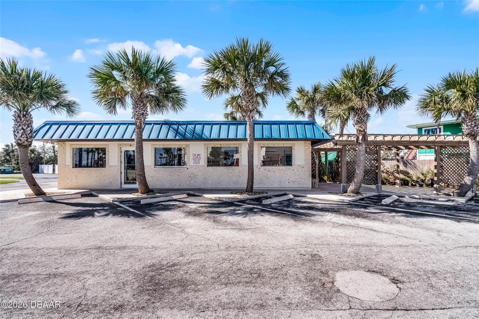 Beachside NSB Restaurant/Commercial Building + Business for Sale. Located across the street from the Beach, this prime high-traffic location is perfect for your next endeavor. Offered Turn-Key, this includes a new kitchen and equipment shown, Square POS System, and more. Owner has completed a major renovation over the past 3 years. The Building itself has two new AC units, a New Roof, New Windows & Doors, New Icenyne Insulation, New Ductwork, New Ceilings, New Paint Interior & Exterior and New Landscaping. Tankless Hot Water Heater, Natural Gas, Irrigation System. Guests can walk right off the Beach and enjoy sitting on the beautiful patio w/ garden and pergola.  Nestled just steps from the Beach, this charming restaurant offers not only a prime location but also a unique opportunity to own a coastal culinary gem! The business has been closed for a little while; therefore, no value is being assigned to it. However, the business assets are inclusive with the sale.