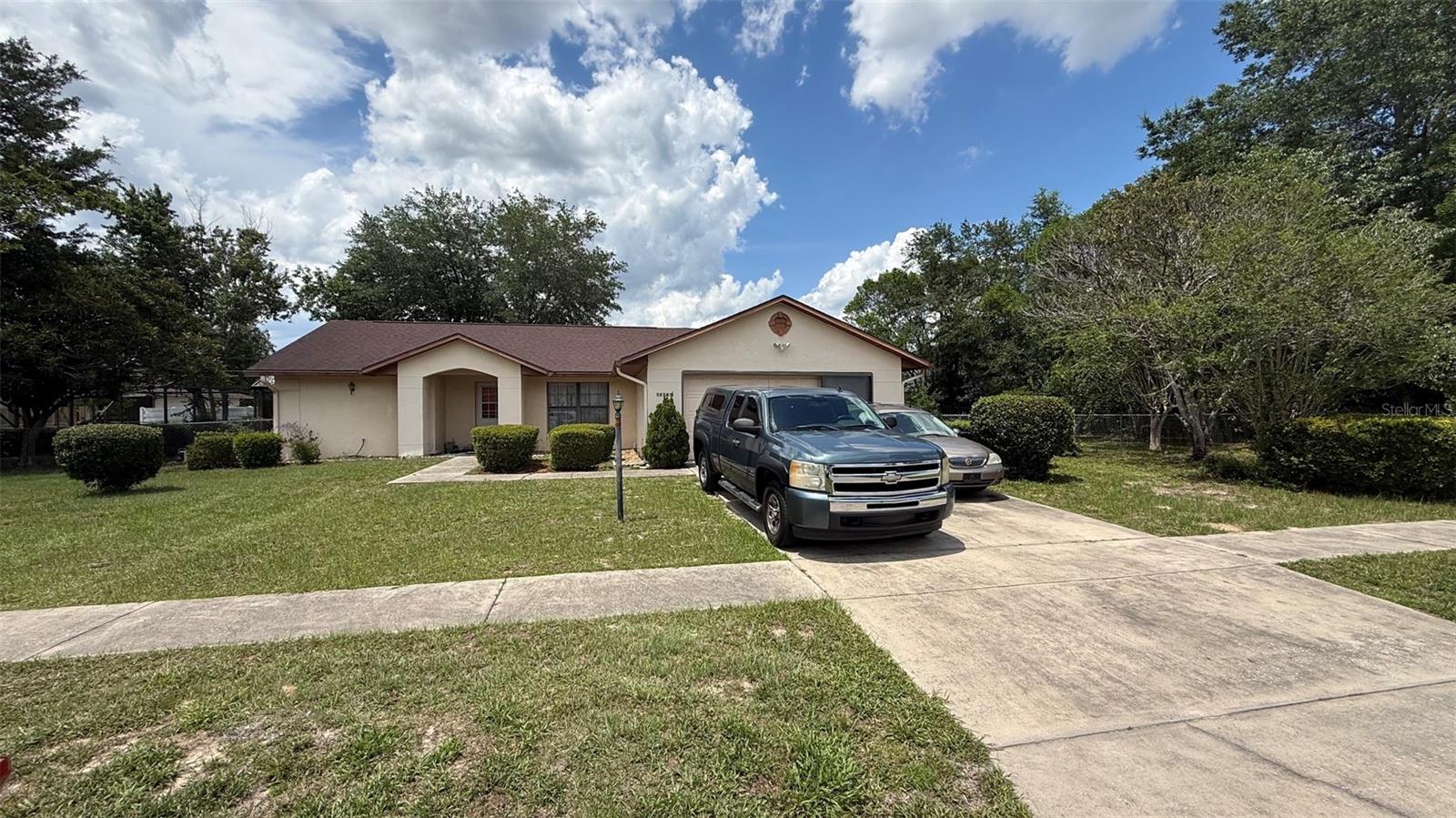 Charming 3-bedroom, 2-bath home located in the desirable Marion Oaks community of Ocala! Situated on a spacious oversized lot, this residence offers approximately 1,703 SF of living space. Features include generous living and dining areas, a bright Florida room perfect for relaxing or entertaining, and a 2-car attached garage plus a nice shed for additional storage. Yard is fenced in with chain link fencing. The home offers plenty of outdoor space for gardening, recreation, or future enhancements, with no HOA restrictions. New roof in 2018. Conveniently located near shopping, dining, schools, medical facilities, and major highways, providing easy access to all that Ocala has to offer. A wonderful opportunity for first-time homebuyers, retirees, or investors seeking value and space in a growing area.
