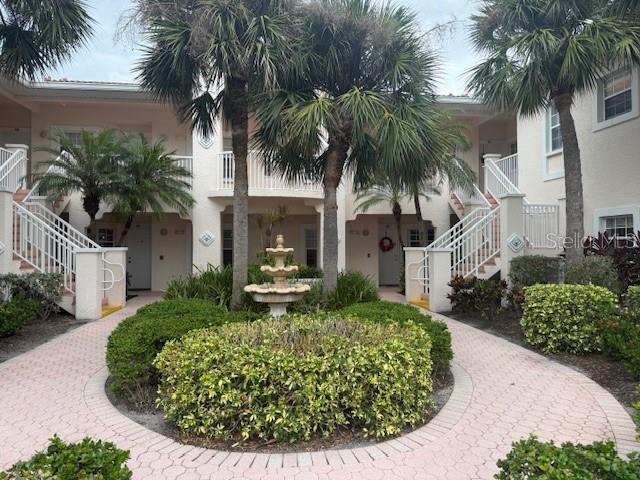 Beautifully updated & fully furnished ground floor condo in popular Plaza De Flores. 2 bed & 2 full baths with great room. Kitchen features white cabinets, granite counters & stainless appliances. Bathrooms have been updated. All flooring is top of the line hardwood floors. Popcorn ceilings were removed & replaced with a trowel finish. Private screened lanai. This unit is exquisitely furnished & decorated. Resort style amenities include heated pool, hot tub, tennis courts, fitness center, clubhouse & onsite management. Located on Palmer Ranch near Legacy Trail, shopping & just minutes from Siesta Key Beaches. Condo fee includes water, sewer, pest control, exterior building & roof, maintenance & insurance on building. Ready for immediate occupancy.
