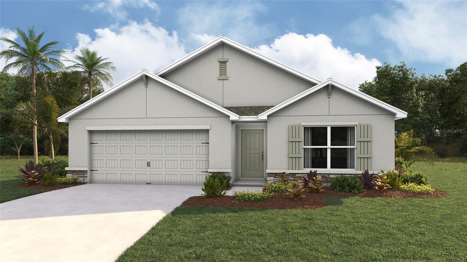 Under Construction. Welcome to a spacious and inviting 4-bedroom, open-concept and all concrete block constructed home where design meets functional elegance. The seamless flow between living areas and the kitchen creates an expansive environment for both daily living and entertaining. The kitchen is a focal point of this home and designed for style and convenience including a stainless-steel range, microwave, built-in dishwasher. Four well-appointed bedrooms and located in the front of the home and nearby a full bathroom. The primary bedroom features an ensuite bathroom, double vanity, and walk-in closet. The laundry room is complete with a washer and dryer hook up.  This residence embodies the perfect harmony of openness and privacy. The Cali is complete with a state-of-the-art smart home system. Pictures, photographs, colors, features, and sizes are for illustration purposes only and will vary from the homes as built. Home and community information including pricing, included features, terms, availability and amenities are subject to change and prior sale at any time without notice or obligation. CRC057592.