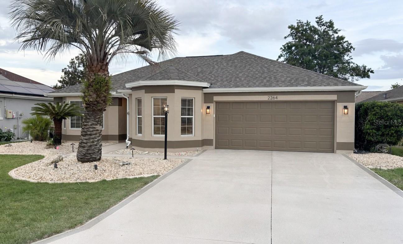**NO BOND** LOW TAXES**  You'll fall in love with this COMPLETELY REMODELED 3-bedroom, 2-bathroom Jasmine model home located in the Village of Santo Domingo, near Spanish Springs. This open-concept property features extensive upgrades, including a new roof, HVAC with heat pump, water heater, and a whole-house water filtration system.
The interior boasts vinyl plank flooring throughout, stainless steel appliances, new cabinets and Granite countertops. Both bathrooms have been beautifully updated with new tile showers and glass doors. Additional features include all new lighting and ceiling fans, new faux wood blinds, a large indoor laundry room with cabinets and sink, Florida room, and an enclosed lanai, plus much more!!  
The home has been freshly painted inside and out, including the driveway and garage floor. Notably, there is no bond and the property features low taxes.