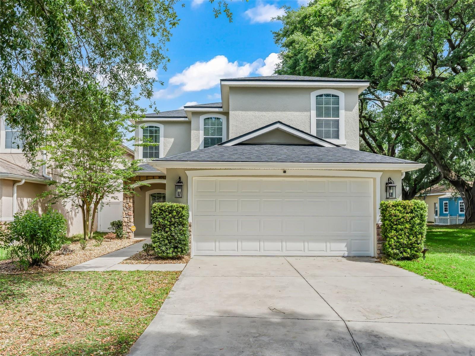 One or more photo(s) has been virtually staged. NEW PRICE FOR THIS GORGEOUS POOL HOME!!  WELCOME TO YOUR DREAM POOL/SPA HOME LOCATED AT END OF CUL-DE-SAC.   This beautifully updated 5 bedroom, 2 full baths and 2 half bath residence offers you the perfect blend of modern style and family friendly comfort.  NEW ROOF 2025, FRESHLY PAINTED 2026, VINYL PLANK FLOORING 2020, UDATED KITCHEN 2020, GUEST BATHROOM UPSTAIRS UPDATED WITH QUARTZ, DUAL SINKS, SHIPLAP SIDING ACCENT WALL.   Step inside to an inviting open floorplan with gorgeous dining room with stone accent archway.  ALL FLOORING DOWNSTAIRS IS GORGEOUS VINYL PLANK (NO CARPET)  ** KITCHEN – The heart of the home is the fully UPDATED kitchen with the 8’  island with granite and room for 4 bar stools, under cabinet lighting, convection oven, soft close cabinetry with molding, double door pantry and dinette area overlooking pool.   LARGE living room area 17 x 18.  Pool bath. LARGE LAUNDRY ROOM with utility tub and cabinetry off of garage.  EXTRA bedroom downstairs that would be great for office or kids playroom and has walk-in closet.    ** UPSTAIRS you will find 4 bedrooms and 2 full baths.   PRIMARY BEDROOM is 18 x 15 with an en-suite bathroom, with jetted tub, large walk-in shower, water closet, dual sinks, 2 walk-in closets, granite countertops.  3 GUEST BEDROOMS are nice sizes and have ceiling fans and built-in closets.  FENCED IN BACKYARD.  ENCLOSED INGROUND POOL AND SPA.  Double insulated windows.  A quick walk to the gorgeous community building with pool/spa, fitness and outdoor activities.  GREAT CONVENIENT LOCATION CLOSE TO SHOPPING, RESTAURANTS AND MEDICAL AND WORSHIP FACILITIES.  COME VIEW TODAY AND START SWIMMING IN YOUR POOL THIS SUMMER!!!