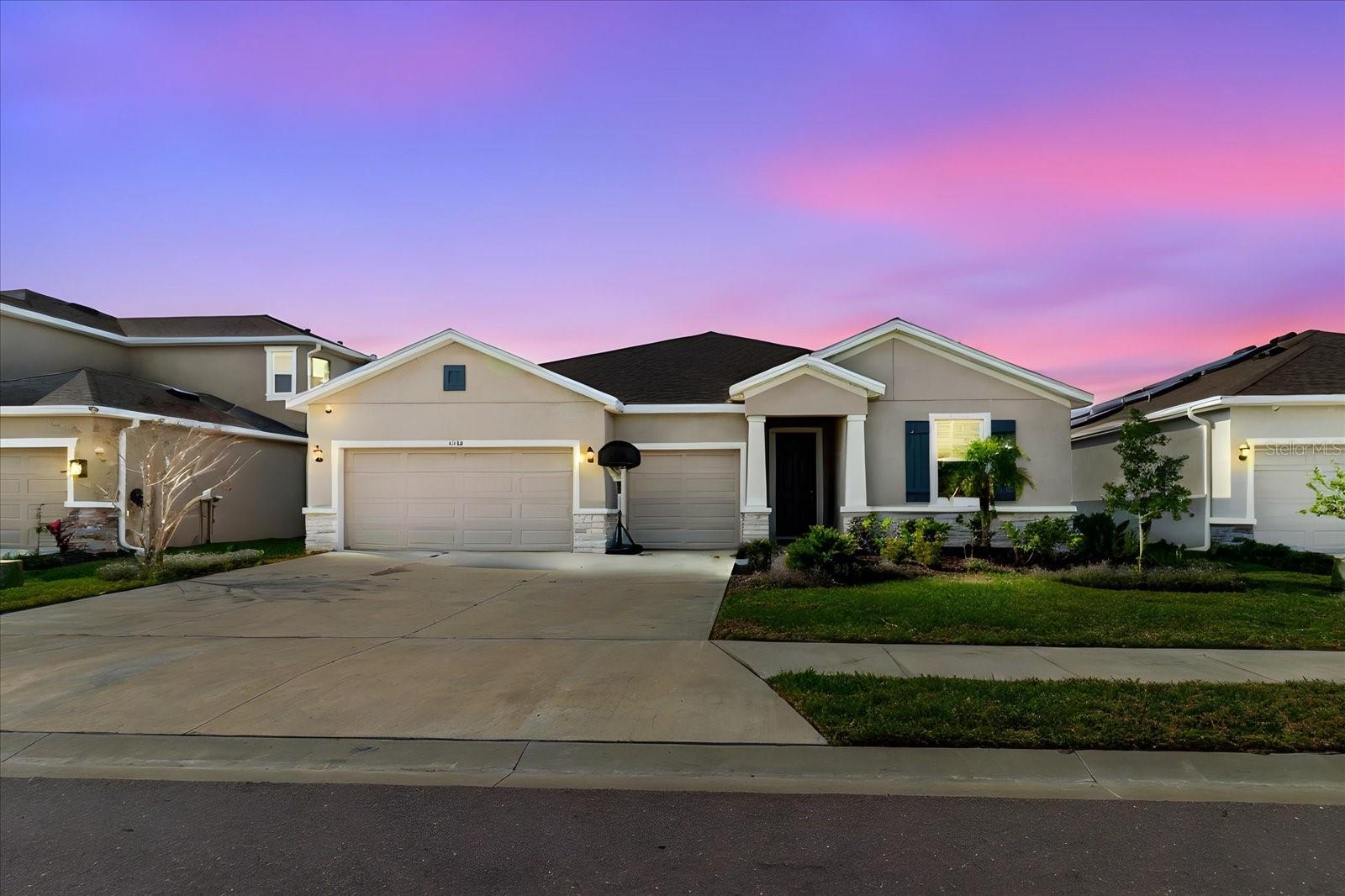 Nestled in Solera at Lakewood Ranch, this elegant residence offers 4 bedrooms, 3.5 bathrooms, and a 3 car garage, thoughtfully designed for comfort and style.
The home features tray ceilings, recessed lighting, and a beautifully appointed kitchen showcasing stainless steel appliances, marble countertops, and generous custom cabinetry ideal for both everyday living and entertaining. A formal dining area adds a touch of sophistication.
The expansive primary suite serves as a private retreat, complete with a spa inspired bathroom featuring dual vanities, a soaking garden tub, and a walk in shower. A guest suite with its own ensuite bath provides exceptional privacy for visitors.
Enjoy tranquil lake views from the backyard and access to the community pool and amenities, all within one of Lakewood Ranch’s most desirable neighborhoods."Short sale". Sale is subject to third-party/lender approval. Property being sold as-is. Buyer responsible for any lender-required repairs, inspections, certifications, and/or municipal requirements unless otherwise agreed in writing.