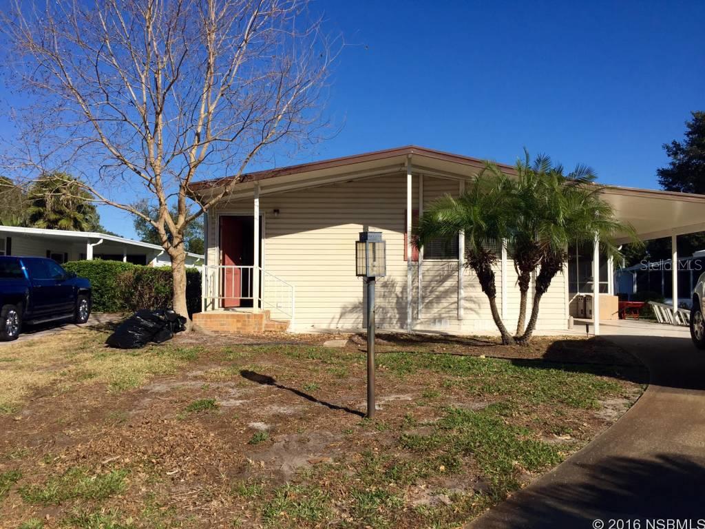 Nice community with boat launch and club houses on the river. Manufactured home is bank owned. Great home with some TLC. Community with Intracoastal access.