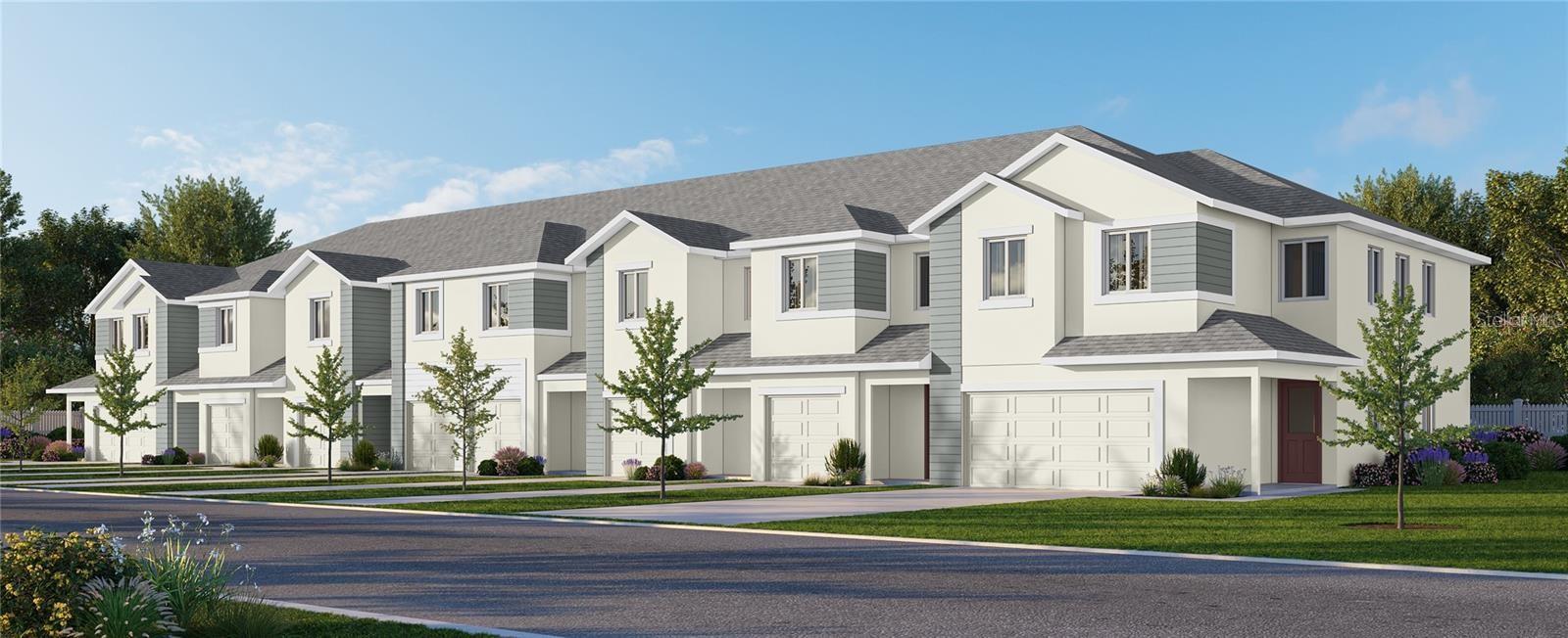 Under Construction. Under Construction. BRAND NEW CONSTRUCTION - a beautifully crafted Wingate model townhome in the desirable River Oaks community of Riverview, FL. At 1,818 sq ft across 2 well-designed floors, with 3 bedrooms, 2.5 baths, a covered front porch, a rear patio, and a 1-car garage, this home maximizes every square foot with smart layout choices and premium finishes throughout. Step inside from the welcoming covered front porch and feel the quality immediately. The first floor delivers a bright, open flow from kitchen through to the family and dining room combo — perfect for everyday living and entertaining alike. The kitchen features white shaker cabinetry with 42" uppers, Frost White quartz countertops, Samsung stainless steel appliances including a fingerprint-resistant refrigerator, range, dishwasher, and vented microwave, pendant lighting over the island, and a pantry for added storage. A powder room on the first floor adds convenience for guests, and sliding doors open to the rear patio — ideal for morning coffee or evening relaxation. Upstairs, all three bedrooms are privately tucked away. Bedroom 1 impresses with dual walk-in closets and a private en-suite bath featuring quartz countertops, dual vanities, and a frameless glass shower. Bedrooms 2 and 3 share a full bath with quartz countertops and tile flooring. A linen closet and second-floor laundry add everyday practicality right where you need it. Throughout the home: 8-foot designer two-panel doors, 9'4" first-floor and 9' second-floor ceilings, MSI Andover LVP flooring with lifetime warranty in all living areas, tile in all wet areas, Moen Genta fixtures, Progress Lighting in all baths, flush-mounted LED lighting, and wood windowsills. Exterior features include hurricane-rated impact windows, Sherwin Williams high-build exterior paint, professional landscaping, fully sodded yard, and automatic irrigation. Carrier 17 SEER2 HVAC, Honeywell smart thermostat, R-38 blown-in insulation, Samsung washer & dryer, and 50-gallon water heater all included. Minutes from Winthrop Commons, Downtown Tampa, I-75, and Tampa Bay's beaches. Use builder's preferred lender for a closing cost credit!