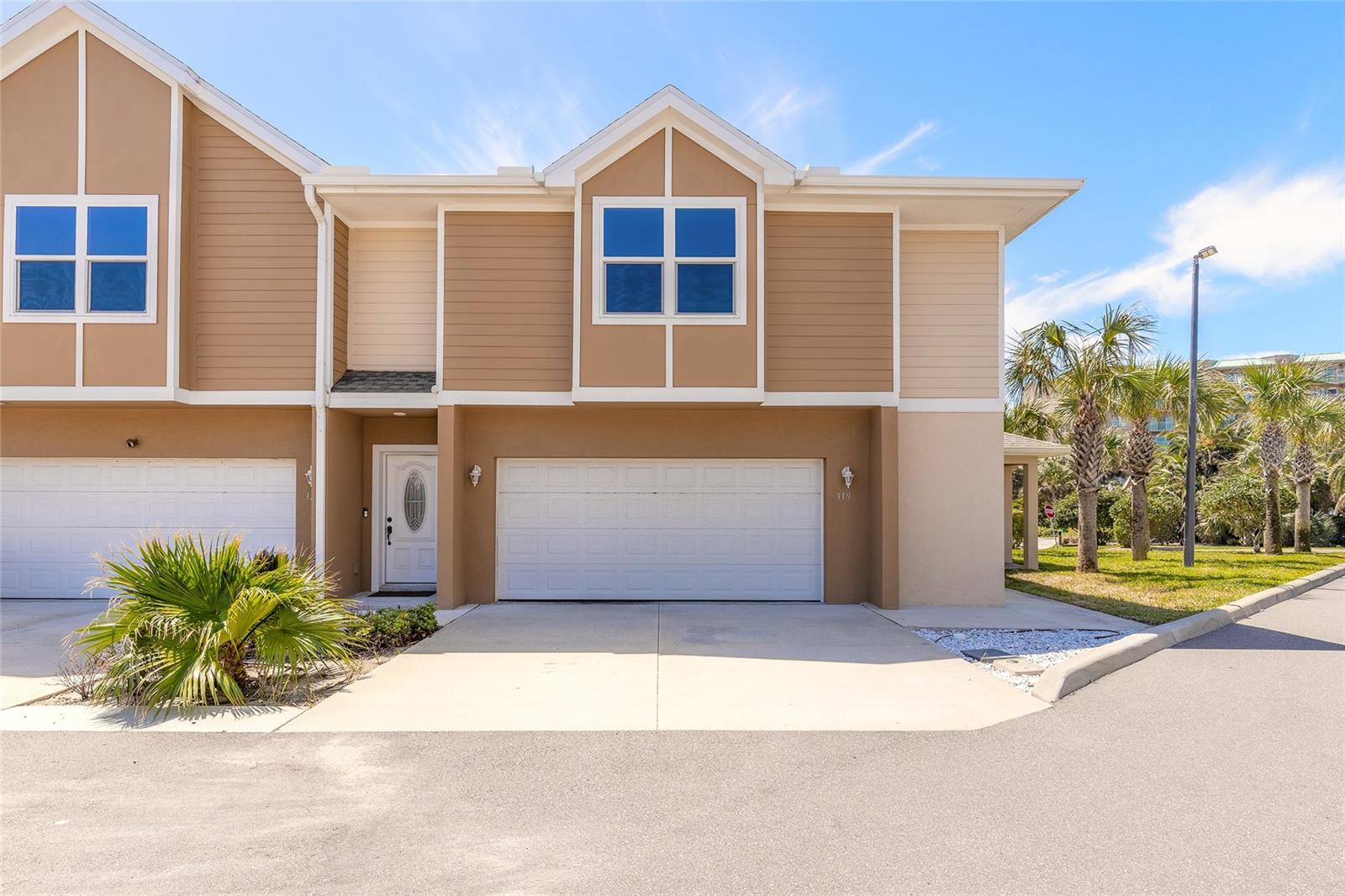 This rare beachside townhome allows WEEKLY RENTAL, offering exceptional flexibility for short-term rental income, a personal vacation escape, or full-time residence. Opportunities like this are hard to find in Daytona Beach Shores, making this property a true standout from the start. Welcome to your slice of paradise on Atlantic Avenue in the highly sought-after Daytona Beach Shores. This stunning 2-story townhome offers the perfect blend of luxury, convenience, and investment opportunity, all just steps from the pristine shoreline and world-class surf. From the moment you step inside, you're greeted by a light-filled, open-concept design enhanced by gorgeous tile flooring, designer finishes, and a warm, modern aesthetic. The spacious layout is ideal for both relaxing and entertaining, while the beautifully appointed kitchen features custom cabinetry, solid-surface countertops, and stainless-steel appliances that will impress any guest. The first floor also offers a convenient half bath and an oversized 2-car garage, perfect for storing beach gear, bikes, and more. Upstairs, retreat to your private primary suite complete with a walk-in closet and a spa-like bathroom featuring a large step-in shower. Two additional spacious bedrooms, a full guest bathroom, and a dedicated laundry room provide comfort and functionality for family, guests, or renters. Located in the desirable Oceans 25 Townhomes community, this property places you right in the heart of it all, just minutes from dining, shopping, entertainment, golf courses, scenic trails, and local parks. Whether you're looking for a full-time residence, a vacation getaway, or a high-performing short-term rental, this property checks every box, making it a rare and valuable opportunity. This is the beach lifestyle you've been waiting for, don't miss it. Schedule your private showing today before it's gone! All information deemed accurate but cannot be guaranteed.