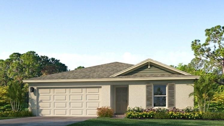 Under Construction. Receive up to $10,000 towards closing costs & special interest rates with the use of our preferred lender - Now through June 30th.
The Archer II is a single-story floor plan that combines comfort, functionality, and modern style. Featuring 3 bedrooms and 2 bathrooms, this home provides plenty of space for families, guests, or a home office. The open-concept layout connects the kitchen, dining, and great room, creating a welcoming space that’s perfect for entertaining or everyday living. The primary suite is tucked away at the rear of the home, offering a private retreat with a walk-in closet and a spacious bathroom with dual sinks and quartz countertops. Two additional bedrooms and a full bathroom at the front of the home add flexibility for family or guests. The kitchen includes a large island with seating, quartz countertops, and a generous walk-in pantry, all overlooking the main living areas. Sliding glass doors lead to the rear patio, extending your living space outdoors. This community offers resort-style living with amenities for everyone, including a sparkling pool, fitness room, playground, dog park, and both pickleball and tennis courts. Residents can also enjoy friendly competition at the beach volleyball and basketball courts, creating the perfect blend of relaxation and recreation.