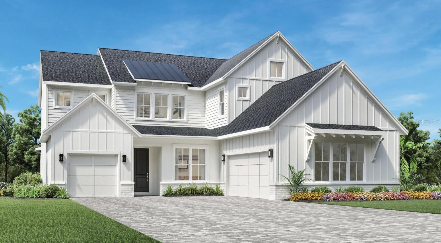 Under Construction. If your dream home checklist includes space, luxury, and impeccable design—this is it. This stunning Falcon Modern Farmhouse offers just under 4,000 square feet of thoughtfully designed living space with every upgrade today's buyers are searching for.

The welcoming foyer leads into a spacious open-concept layout with abundant natural lighting creates an inviting atmosphere. At the heart of the home, the gourmet kitchen is designed to impress with KitchenAid stainless steel appliances, a gas cooktop, wall oven and microwave combo, an oversized island, elegant white cabinetry, champagne bronze hardware, quartz countertops, and designer tile backsplash. The adjoining great room and casual dining area flow seamlessly to the expansive covered lanai, creating the perfect setting for indoor-outdoor entertaining.

The first-floor primary suite offers a private retreat featuring a luxurious spa-inspired bathroom with an oversized walk-in shower, dual vanities, generous walk-in closet, and elegant designer finishes. A secondary bedroom and full bath on the first floor provide the ideal space for guests or multigenerational living, while the dedicated flex room is perfect for a home office, formal dining room, or media space.

Upstairs, you'll find three additional bedrooms, two full bathrooms, and an impressive oversized loft that offers endless possibilities for a game room, media room, or second living area.

Designer-selected finishes elevate every space, including luxury vinyl plank flooring throughout the main living areas, engineered hardwood stairs, brushed bronze lighting and plumbing fixtures, modern black door hardware, and carefully selected neutral finishes that create a timeless aesthetic. Washer, dryer, refrigerator, and kitchen appliances are all included for added convenience.

Located in the highly desirable Bronson Peak community, residents enjoy resort-style amenities including a clubhouse, fitness center, swimming pool, tennis and pickleball courts, scenic walking trails, and a convenient location just minutes from SR-429, downtown Mount Dora, and Orlando. Experience the craftsmanship, quality, and luxury that only Toll Brothers can deliver. Schedule your private tour today!