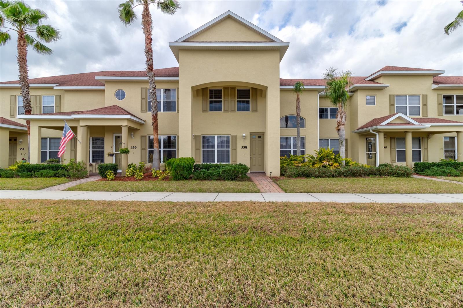 Executive Parkside Townhome located in the prestigious community of Venetian Bay. This spacious 2 Bedroom, 2.5 bath, with loft, 2 car garage with additional guest parking offers maintenance free living. Features includes luxury vinyl plank flooring, carpet in bedrooms, water heater, all installed in 2020. Other highlights include updated bathrooms, A/C 2015, LG Washer & Dryer, stainless-steel kitchen appliances, vaulted Ceilings, Large Closets, Formal Living Room, and a Family Room with sliders to the brick paved patio for entertaining with privacy fence. Enjoy your morning coffee on your front porch, with fantastic views on the pond, as well as the morning sunrise. Parkside Townhome community offers a community heated pool just steps from your front door. You are centrally located to the Town Center which offers a Fitness Center, Restaurant, Market & much more. The optional country club membership of the Clifton, Ezell and Clifton designed 18-hole golf course, and community beach club is available. Measurements & data are subject to errors, omissions or changes and should be verified. The HOA fee includes a heated pool, lawn/irrigation maintenance, exterior painting, and roof replacement. ;Water: City