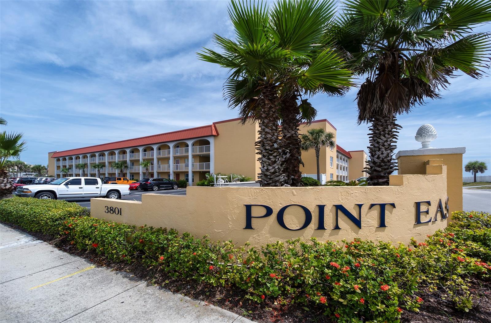 Top floor sunrise is in your reach! Nothing but the best awaits you in this completely renovated top floor condo in beautiful New Smyrna Beach! Perfectly maintained and turn key condition, this 2 bed, 2 bath condo overlooks the complex's courtyard consisting of the community pool, community clubhouse and is just steps to the beach. The freshly renovated common grounds give this complex terrific curb appeal and classic style. The inside boasts a full, eat-in kitchen bar with dining and living combo. The master suite has a full private bath and access to the unit balcony from inside the bedroom. Bedroom 2 has a full hall bath and large closet. Live within minutes of Bethune Beach and Flagler Ave, but walking distance from 27th Ave Park. Rentals and pets allowed with some restrictions. ;LocationDescription: Condo ;Water: City