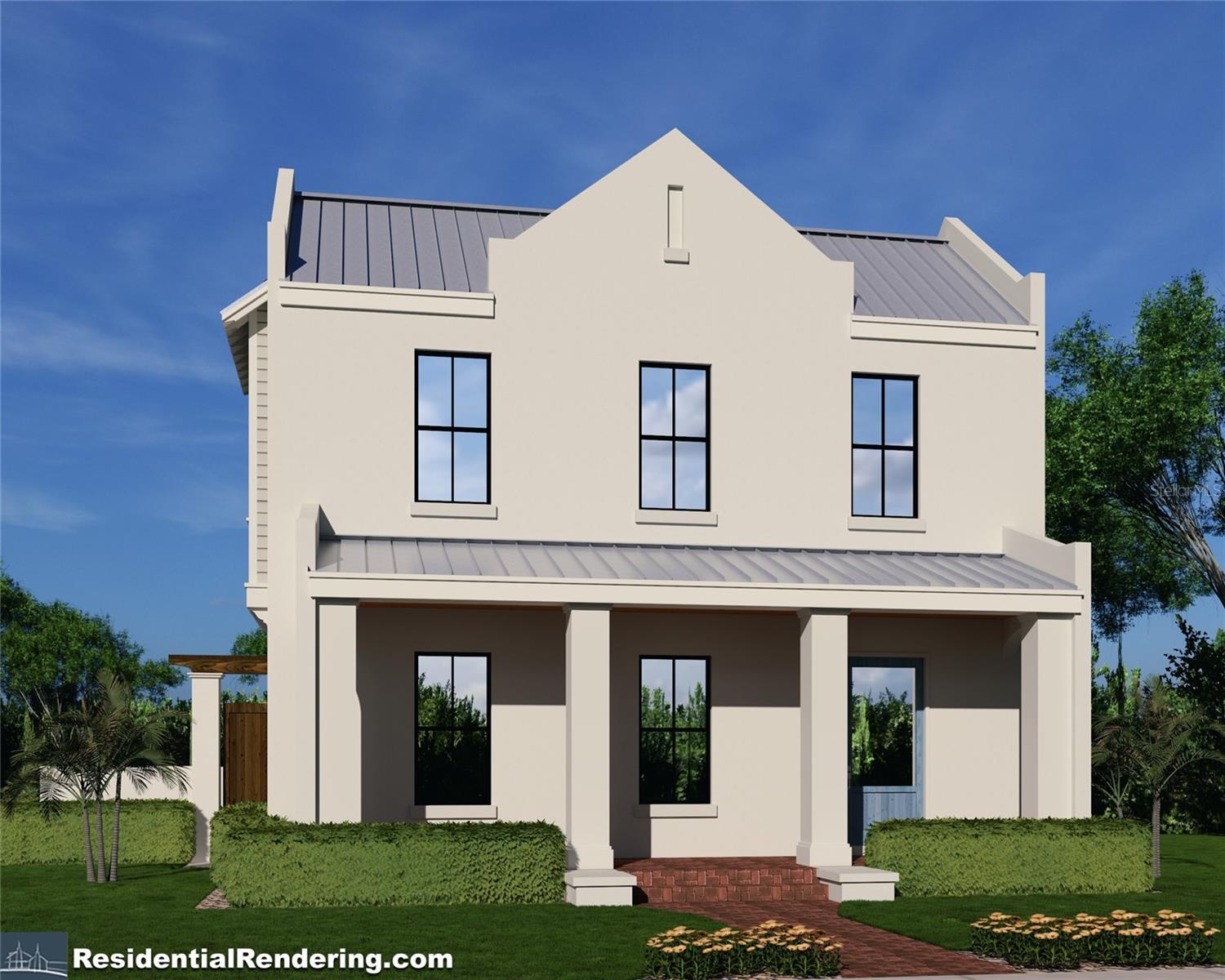 Under Construction. Brand-New Luxury Construction by Bluewater Builders! Experience exceptional craftsmanship and modern design in this stunning new residence located at 1000 48th Ave N, St. Petersburg. Built with durability and peace of mind in mind, this home features solid concrete block construction on both the first and second floors and is topped with a stylish standing seam metal roof.  Offering approximately the ideal blend of luxury and functionality, this thoughtfully designed floor plan includes 4 spacious bedrooms, 4 full bathrooms, a private office, and a versatile second-floor loft, providing flexible living spaces for today's lifestyle. The expansive 3-car garage offers plenty of room for vehicles, storage, and recreational equipment.  The open-concept living areas are designed for effortless entertaining, seamlessly connecting the great room, dining area, and gourmet kitchen while maximizing natural light throughout the home. The private owner's suite serves as a relaxing retreat, and each additional bedroom is generously sized with convenient access to full bathrooms.  Step outside to a spacious backyard with plenty of room to design and build your dream pool, creating the perfect setting for enjoying Florida's year-round outdoor lifestyle.  Ideally located in one of St. Petersburg's desirable neighborhoods, HIGH & DRY (no flood insurance required) you'll enjoy convenient access to vibrant downtown dining, shopping, parks, waterfront attractions, and award-winning Gulf beaches.  This exceptional new home by Bluewater Builders combines timeless design, premium construction, and modern conveniences—offering an outstanding opportunity to own a beautifully crafted new residence in the heart of St. Petersburg.
