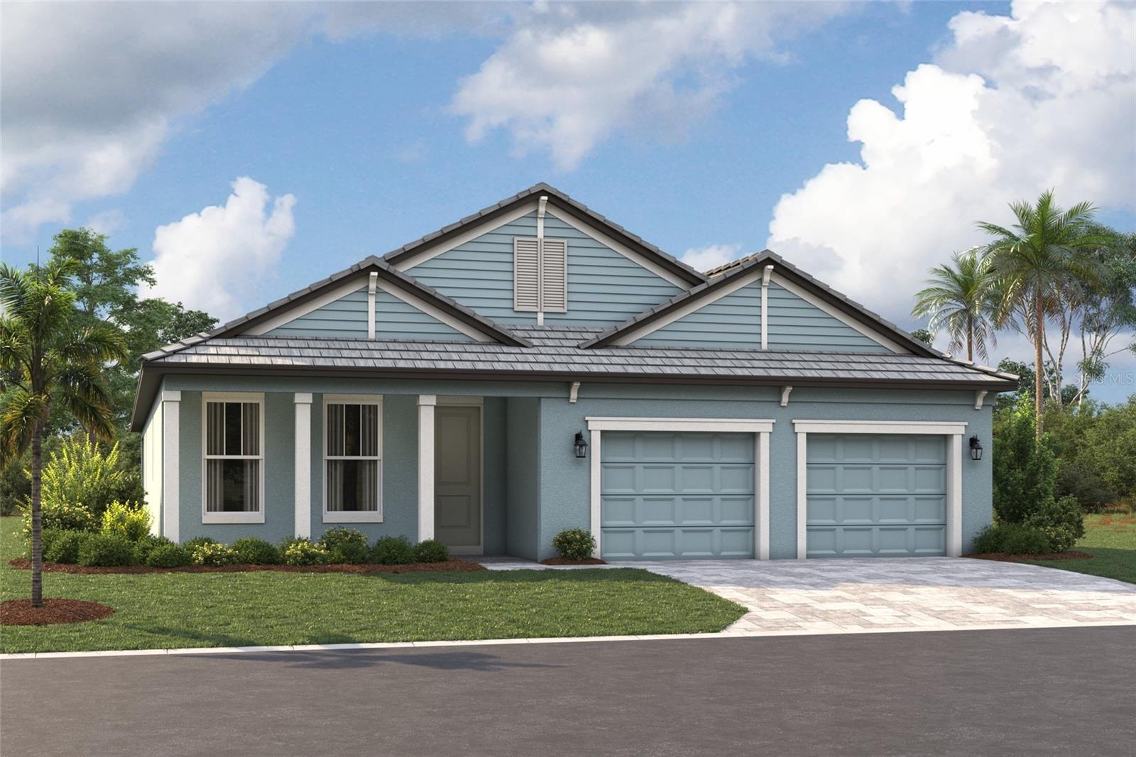 Pre-Construction. To be built. ***STILL TIME TO PICK YOUR DESIGN OPTIONS*** ****SPECIAL FINANCING AVAILABLE FOR A LIMITED TIME ONLY FROM PREFERRED LENDER. RESTRICTIONS APPLY, FOR QUALIFIED BUYERS, SUBJECT TO APPLICABLE TERMS AND CONDITIONS. SUBJECT TO CHANGE WITHOUT NOTICE****
 Welcome home to the Amelia. This beautiful home boasts three bedrooms, two and a half bathrooms, a den, large covered lanai, an open-concept kitchen, and a two-car garage.
As you step inside to an open foyer, a den greets you as well as the entry to both the laundry and powder rooms. Just past the foyer is a combination of two bedrooms and a full bathroom.
As you walk into the main living area, a spacious kitchen arises with a large center island complete with dual basin sink for prep space and additional counter space. The amount of cabinetry and countertop space in this floorplan is nothing short of amazing. The kitchen is truly the focal point of the home in this floorplan.
A dining area sits off to the side of the kitchen for a casual dining space with easy access to the lanai.
Straight ahead from the open-concept kitchen lies the great room, which has additional sliding doors that open directly out to a spacious lanai. With two sets of sliding glass doors and a large L-shape covered lanai, this standard layout is perfect for those that love the outdoors.
The owner’s suite resides off to the side, ensuring privacy but also keeping you in the heart of your home. Dual walk-in closets are the highlight of the owner's suite with ample storage space.