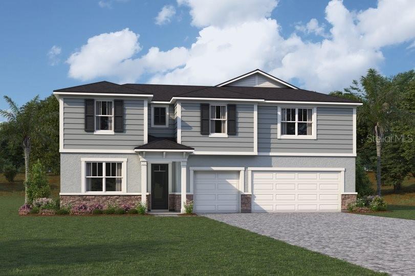 Under Construction. The Red Bud is a spacious and elegant two-story home offering 3,300 square feet of well-designed living space, perfect for growing families or those who love to entertain. With 4 bedrooms, 2.5 bathrooms, a flex room, loft, and a 3-car garage, this open-concept floor plan provides comfort, versatility, and style.
The main floor boasts an expansive layout that includes a designated dining room and a modern executive kitchen that opens seamlessly to the great room. The kitchen is a true highlight, with an abundance of 42" upper cabinets on two walls, durable quartz countertops, and a massive island with a breakfast bar that seats five. A walk-in pantry provides ample storage, making this kitchen as functional as it is beautiful. The adjacent great room offers enough space for generous seating arrangements, a large flat-screen TV, entertainment console, and more—perfect for relaxing or entertaining.
Located just off the foyer, a stylish powder room and a flexible bonus room provide additional convenience and space, ideal for a home office, library, or playroom. The owner’s suite is privately situated on the main floor and includes a spacious bedroom, a well-appointed en suite bathroom with an elongated glass-enclosed shower, a high-level window for natural light, linen closet, and a walk-in closet with plenty of room for storage.
Upstairs, a central loft offers additional living space and serves as the hub for three secondary bedrooms, each featuring its own walk-in closet. A full hallway bath serves these bedrooms and includes a smart partitioned layout, separating the sink area from the toilet and shower for added functionality. Extra storage is conveniently located under the stairwell.
The 3-car garage offers ample room for vehicles, tools, and recreational gear—perfect for busy households that need both storage and space.
The Red Bud brings together open, modern living with practical features, generous storage, and flexible spaces to meet your family’s every need. Photos, renderings and plans are for illustrative purposes only and should never be relied upon and may vary from the actual home. Pricing, dimensions and features can change at any time without notice or obligation.