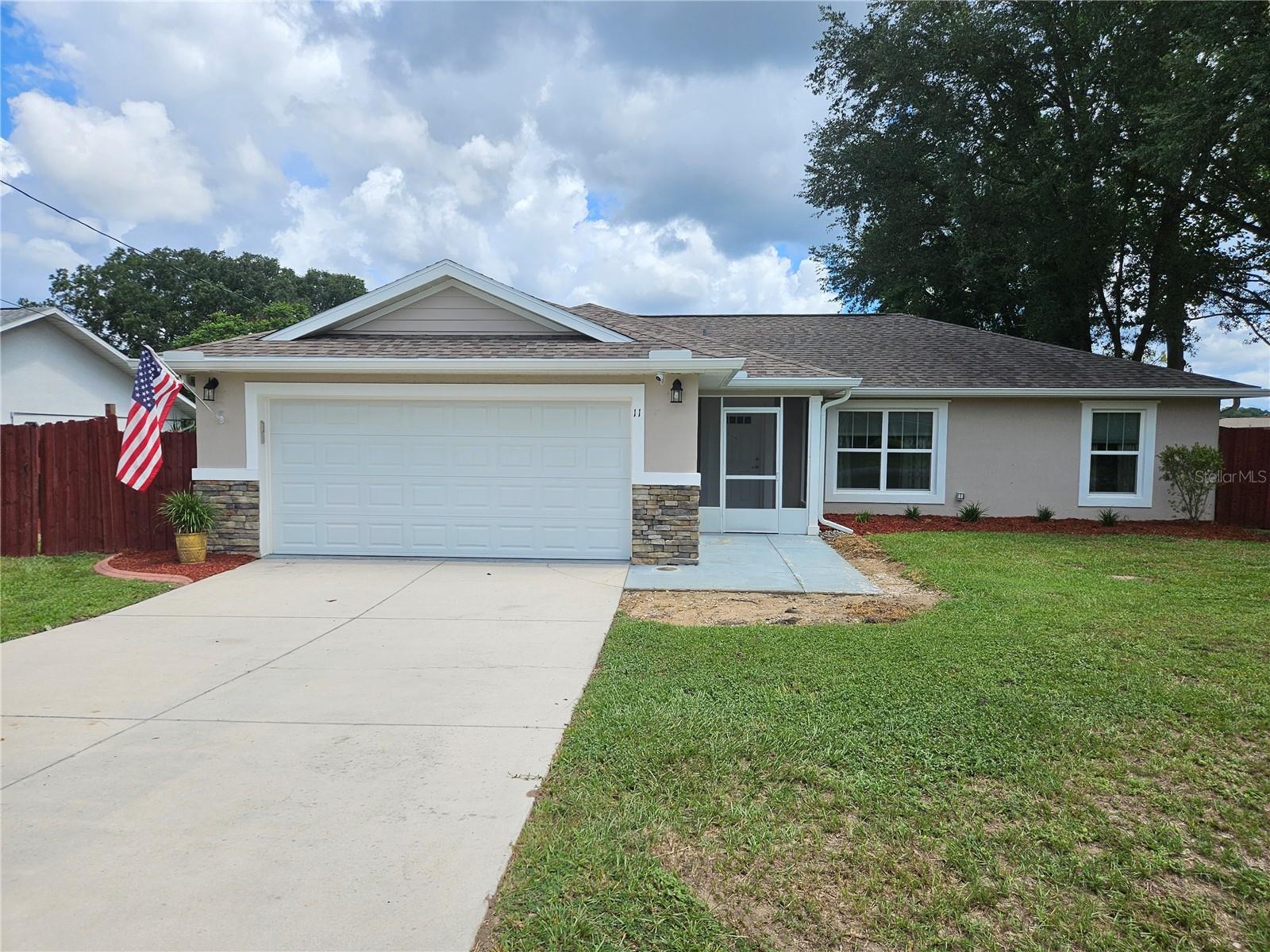 Built in 2021, this beautifully designed 3-bedroom, 2-bath home offers the perfect combination of modern style, comfort, and convenience in the heart of Southeast Ocala. Featuring an open-concept floor plan with no carpet throughout, this home provides easy maintenance and a bright, contemporary feel.

The spacious kitchen is designed to impress with granite countertops, soft-close shaker cabinets, and upgraded plumbing and lighting fixtures that add both style and functionality. The private primary suite features a large walk-in closet and an en-suite bathroom, creating the perfect retreat after a long day.

Enjoy Florida living from the inviting front and back porches, while the fully fenced backyard provides plenty of space for, pets, gardening, or outdoor entertaining. Located in a great neighborhood with no HOA, you'll enjoy the freedom to personalize your property without restrictive community regulations.

Conveniently located near shopping, dining, schools, medical facilities, and major highways, this move-in-ready 2021 home offers exceptional value and modern finishes throughout. Schedule your private showing today and discover everything this beautiful Ocala home has for first time home buyers or investors or someone that wants a great buy..