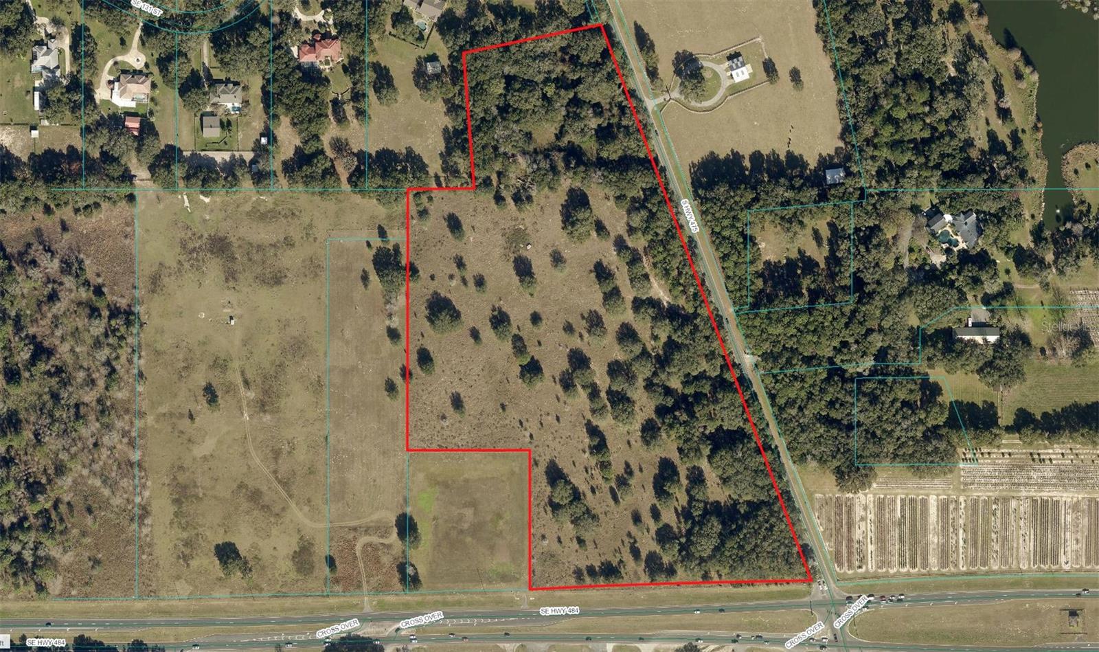 Development Potential: 26.68-acres at NW Corner Hwy 484 & Hwy 475 Signalized Intersection.  Only 2 miles east of I-75.  • 6+ acres at hard corner designated land use for Rural Activity Center (RAC) Commercial / 26.68 acres currently A-1 zoning.  • 830 frontage on busy Hwy 484 in expansion with explosive growth heading west.  • Outstanding location for high-volume retail development.  • Average daily traffic count: 21,800. • Existing residential well on property.  • Florida Horse Park & Greenways located only 2 miles North on Hwy 475
