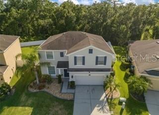This private cul de sac retreat features a custom pool with swim up bar, screened enclosure, and an oversized backyard overlooking a peaceful natural preserve - no rear neighbors. A whole home Generac generator adds exceptional peace of mind. Inside, the bright open great room flows through French doors to the pool, with crown molding, custom trim, and abundant natural light. The updated kitchen offers granite countertops, breakfast bar, walk in pantry, and newer appliances. A flexible front room is perfect for an office or formal living. Upstairs includes a loft and four spacious bedrooms, including a large primary suite with soaking tub and walk in closet. Recent updates: interior/exterior paint (2023), AC (2022), refrigerator (2021), microwave (2023), and whole home water filtration system. Located on a quiet cul-de-sac with community amenities, this home delivers resort style living with serene preserve views. Buyer may choose their preferred title company and pay for their own closing costs. Submit offers with POF or pre-approval. Buyer to verify all measurements, HOA details, lease restrictions, and school zones.