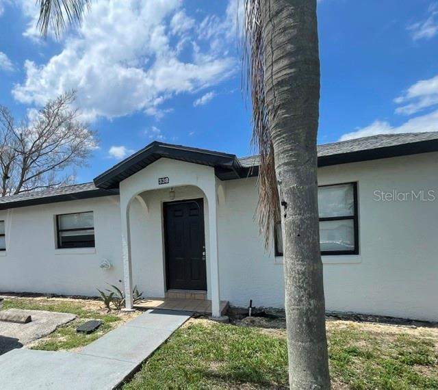 Las Palmas Community offers 2 bedroom 1 bath unit FOR RENT.  Open floor plan with luxury vinyl throughout.  Laundry in exterior room.  One private parking space in front of the unit.  Landscaping is maintained by the HOA.  Community swimming pool.