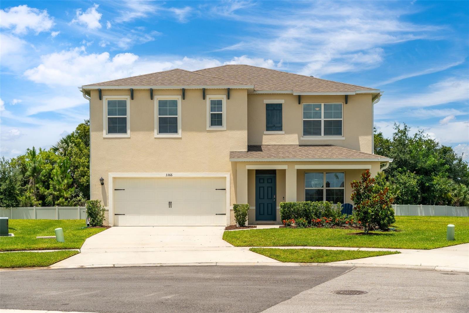 Ideally situated in Sanford, 3366 Eastgrove Ter keeps you close to shopping, restaurants, theme parks, major roads, the airport, and so much more. This brand-new listing delivers an unbeatable location paired with a spacious, move-in ready interior built for modern living.

Step inside this two-story home and take in 2,568 square feet of bright, open space. High ceilings lift the entire first floor, while durable tile runs throughout the main level and wet areas for easy upkeep and a clean, polished feel. The open floor plan flows naturally from one room to the next, making everyday living and weekend hosting equally effortless.

At the center of it all, the kitchen shines with granite countertops and stainless steel appliances, ready for quick breakfasts or relaxed dinners with loved ones. A flexible space on the first floor adapts to whatever you need, whether that's a home office, playroom, or quiet reading nook.

Five comfortable bedrooms offer plenty of room for everyone, each finished with cozy carpet for added warmth. Upstairs, the private primary suite serves as a peaceful retreat at the end of the day, tucked away from the busy heart of the home. Three full bathrooms keep hectic mornings running smoothly.

A built-in smart home system rounds out the package, adding convenience and control right at your fingertips.

With its prime location, stylish finishes, and turnkey condition, this Sanford gem checks every box. Schedule your private showing today and make it yours!