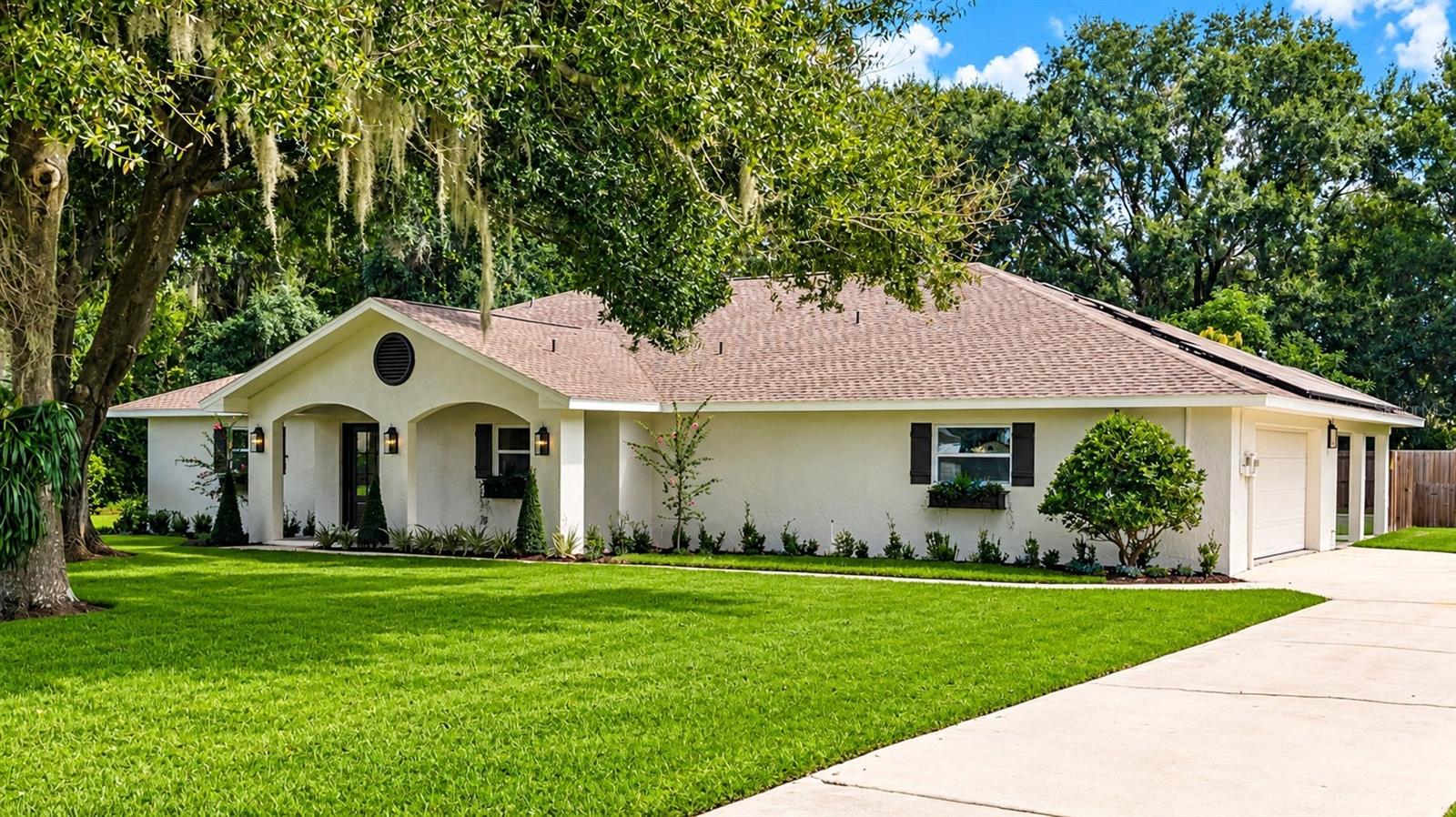 Auction Property. *** Live Luxury Auction! *** EVERYONE WELCOME TO BID *** Transparent Non-Distressed Auction! Saturday, July 18, 2026, at 10 am, Preview from 9 am on Sale Day. Because this is an auction sale, the home may sell for less or more than the list price. The home is being sold free and clear of all debts and is guaranteed by title insurance, like any other traditionally listed home. You can use cash or financing.***
Tucked into one of Odessa’s most peaceful settings, this professionally designed and beautifully renovated pool home brings together comfort, style, and the easygoing outdoor lifestyle Odessa is known for. Set on a spacious lot with room to breathe, the home feels private without feeling removed, surrounded by natural charm, open space, and the quiet beauty that makes this area so special.
Inside, this single-level residence offers the luxury of a truly turnkey home with the fresh, clean feel of near-new construction. New impact-glass windows, new doors, new flooring, fresh interior and exterior paint, updated lighting, ceiling fans, and an electric fireplace wall all contribute to a home that has been thoughtfully updated throughout with both style and function in mind.
The open floor plan is bright, welcoming, and designed for everyday living as much as entertaining. At the center of it all is a stunning new kitchen featuring new cabinetry, upgraded appliances, a vent hood, drawer microwave, Calacatta Laza™ Quartz countertops, and an expansive island perfect for gathering, serving, and keeping everyone connected. The split-bedroom layout adds privacy and function, with a comfortable primary suite offering a beautifully updated bathroom and custom built-in closets. The secondary bedrooms are generously sized, giving you flexible space for family, guests, or a home office.
The renovation goes well beyond the finishes, with major updates that include a brand-new septic tank and drainfield, updated electric, a 2022 roof, 2020 HVAC, owned solar panels valued at approximately $30,000, and 2025 improvements, including the well pump, water heater, and water conditioning system. With the most recent monthly electric bill reported at only $13, the owned solar system offers meaningful energy-saving potential without the concern of a lease or a separate solar payment.
Step outside, and the Odessa lifestyle really comes to life. The large pool and spa create a private backyard retreat, complemented by a screened lanai, brick paver patio, mature landscaping, new sod, and plenty of open yard space. The oversized lot provides room to stretch out, garden, entertain, play, or simply enjoy a little breathing room. With no strict HOA, there is even plenty of room to build a large detached garage if desired.
Located on the Hillsborough County side of Odessa, the area is known for canopy roads, horse farms, freshwater lakes, rolling pastures, estate-style homes, and a peaceful country-luxury feel. It feels like a world away, yet you are still close to dining, shopping, medical services, everyday conveniences, Downtown Tampa, Tampa International Airport, and the white sand beaches of the Gulf Coast. This is Odessa living at its best: private, polished, spacious, and connected to the very best of Tampa Bay.
...BUYER will receive a general warranty deed, free and clear of all debts, guaranteed by a title insurance policy at closing. 4–Point Inspection Available. ***See all Terms and Conditions and Submit an acceptable contract to stop the auction!