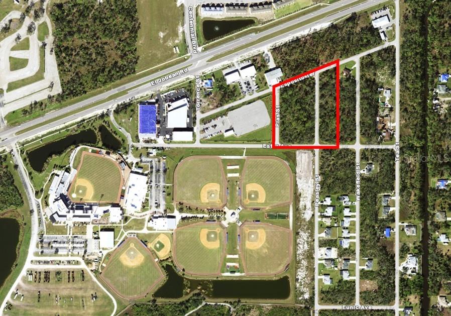 More than 4.22 acres of Commercial General (CG) land off fast-growing El Jobean Road / State Road 776 in Port Charlotte, FL. There are 16 lots total, with possibility to pursue vacating one road which could be nearly 4.8 acres. Multiple other adjacent lots can be added from the same ownership group (3 separate entitites).

This is a great location for recreational or other commercial uses, strategically located immediately next to Bert's Harley Davidson, the popular Twisted Fork restaurant, the Tampa Bay Rays spring training facility at Charlotte Sports Park, as well the Charlotte County Fairgrounds. This location has multiple ingress and egress options to drive thru for easy traffic flow.
 
This location is directly across State Road 776 from the growing WestPort Community that has more than 2000 new residences, and less than four miles from the Port Charlotte Town Center. Publix is opening a new store less than a mile away at the intersection of Flamingo and El Jobean.
 
Water, sewer, and electricity locally; buyer to verify details with county. Buyer to verify all details of listing.

There is high traffic volume on El Jobean Road - https://tdaappsprod.dot.state.fl.us/fto 

Open to development, partnering, or other opportunities.