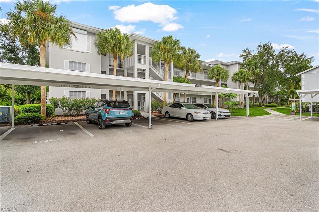 Beautifully kept first floor 2 bed 2 bath condo now available in much desired Summerlin Trace in south Fort Myers! The home boasts an updated kitchen w/ soft close cabinets, granite counters, stainless steel appliances and separate pantry. The floors have been recently been replaced throughout...NO CARPET! Both bathrooms vanities & lighting have been updated also. Primary bedroom is spacious enough for your larger furniture and includes a sliding door to the outside patio. Large walk in closet too. Lanai/patio is relaxing all year long as Florida glass with screens keeps it cool and dry all year round. There is also a back door off the lanai nice for taking a stroll or walking the pooch. Assigned covered parking space sits right outside your front door making it super convenient and quick when coming and going. New roof was added to the building in 2024. Unit is steps to the pool, tennis, pickleball and shuffleboard. Lakes Park, Performing Arts Center, Fort Myers Beach, Sanibel Island, shopping, entertainment, FSW college and more are all just minutes away. Low fees, friendly residents and the perfect location makes this a must look. EZ TO SEE CALL TODAY!