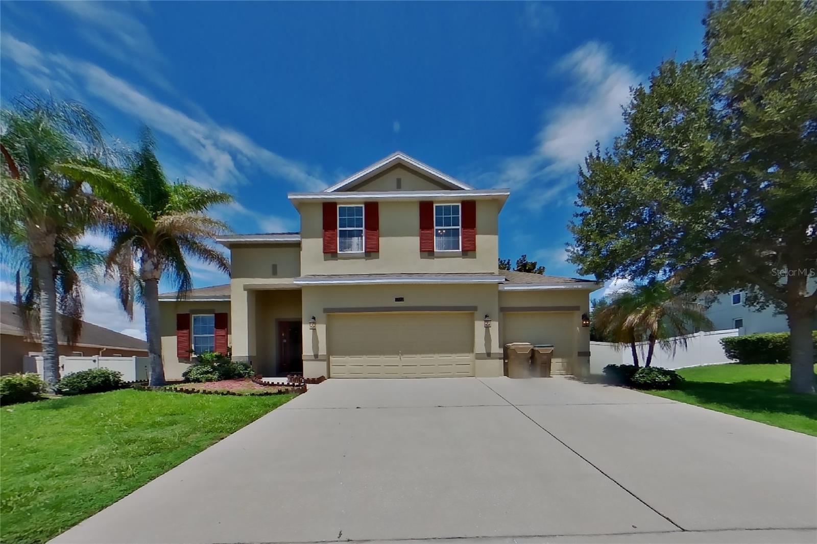 Virtually Staged. Welcome to this beautiful two-story home with a three-car garage, ideally located in the desirable Hammock Pointe community. Offering 4 bedrooms and 2.5 bathrooms, this thoughtfully designed floor plan features a first-floor primary suite for added privacy and convenience.
The spacious kitchen is perfect for everyday living and entertaining, showcasing granite countertops, a breakfast bar, and an open layout overlooking the living room. Brand-new vinyl flooring adds a fresh and modern touch. Step outside to enjoy the covered patio and a large, private backyard with plenty of room to relax, play, or entertain. An oversized storage shed provides excellent space for tools, lawn equipment, or hobbies. Residents of Hammock Pointe enjoy access to community amenities including a pool, park, and playground. Don't miss the opportunity to make this move-in-ready home yours!