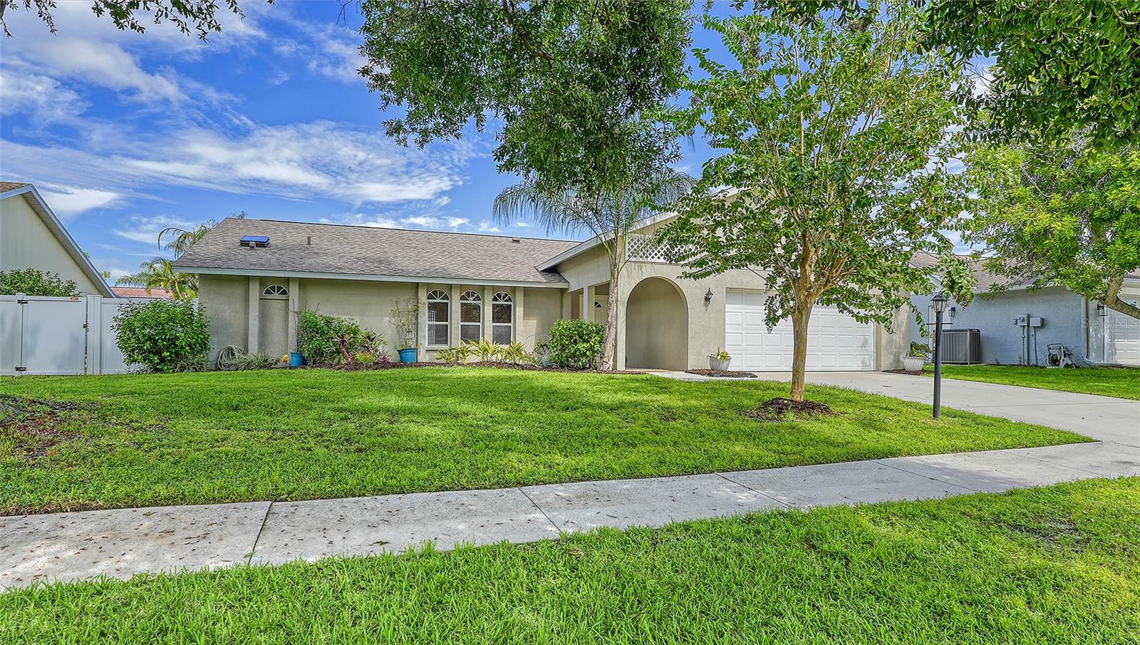 Professional Photos will be added later.  Great split floor plan home in an ideal location!  This 3 bedroom, 2 bath pool home located in Colonial Oaks is a great family home.  As you enter the home, you can go directly into the living room or down a short hallway to the kitchen, family room, and dinette area which provide a wonderful family area.  Three sets of sliders open onto the spacious lanai and pool which provide a place for relaxing and/or entertaining guests.  The pool was resurfaced in 2016.  The large fenced backyard is another plus.  Although this well-maintained home could use some updating, new owners are provided the opportunity to move right in and update according to their tastes and at their leisure.  In addition to the recently resurfaced pool, a new roof was installed in 2021, new AC in 2023,  new pool pump/filter timer in 2024 was installed in 2023.  A new garbage disposal was just recently installed as well as "comfort height" toilets in each bathroom.  There is a good size laundry room which leads out to the double car garage.  In the entry hall, there are closets providing ample storage.  The home is centrally located within easy access to UTC, I-75, medical facilities, the beaches, shopping, and restaurants.  It is also located close to Downtown Sarasota, a great place to dine, and shop, and enjoy many cultural events.  In addition, there are two wonderful parks within a short distance.  Benderson Park and rowing facility is a short distance north of Colonial Oaks on the way to the UTC Mall.  Then there is the Colonial Oaks Park (20+ acres) at Honore and Colonial Oaks Blvd.  There are picnic tables, walking trails, a playground, courts for tennis, pickleball, basketball, an indoor recreation pavilion, and more.   You can check it out in person or on-line.   Call today for an appointment to see this great home!