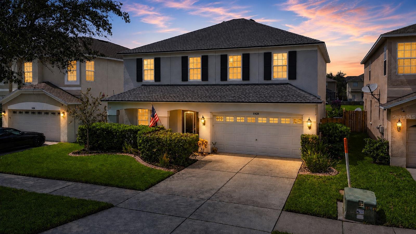 Welcome home to this beautifully updated 4-bedroom, 2.5-bath home in one of the area's most sought-after established neighborhoods, just minutes from the shops, dining, and community events of Winthrop Town Centre. With an ideal floor plan, stylish updates, and major improvements already completed, this home is truly move-in ready. Designed with both everyday living and entertaining in mind, the first floor offers an inviting flow between the formal living and dining rooms, spacious great room, breakfast nook, and kitchen. Whether you're hosting gatherings or enjoying a quiet evening at home, the open living spaces provide flexibility for a variety of lifestyles. Upstairs, all four bedrooms are thoughtfully tucked away, creating excellent separation between the living and private areas of the home. At the center of the second floor is a versatile loft, ideal as a media room, home office, hobby space, or playroom. Three secondary bedrooms and a full bath surround the loft, while the expansive sunken primary suite is privately situated, creating a true retreat. The remodeled ensuite bathroom features a beautifully updated walk-in shower and modern finishes. The spacious kitchen offers abundant cabinetry, seamless Corian countertops, convenient pull-out shelving, flush LED lighting with a dimmer switch, and a large window above the sink overlooking the backyard and peaceful community pond. Open to the breakfast nook and great room, the layout makes it easy to cook, dine, and stay connected. Step outside to your own backyard retreat with a screened lanai, fire pit, and new wood privacy fence—perfect for relaxing or entertaining on Florida evenings. Enjoy true peace of mind from day one. Major updates have already been completed, including NEW roof (2026), energy-efficient windows (2026), and exterior paint (2026). Additional improvements include a 2020 A/C, wood fence (2026), luxury vinyl plank flooring throughout the second floor and on the staircase (2026), updated first-floor tile (2018), and a beautifully remodeled primary suite (2020). The roof, windows, and A/C include transferable warranties, offering added value and peace of mind for the next owner. Conveniently located just minutes from Winthrop Town Centre, shopping, dining, I-75, and US Highway 301, this home combines generous living space, thoughtful updates, and an exceptional location.