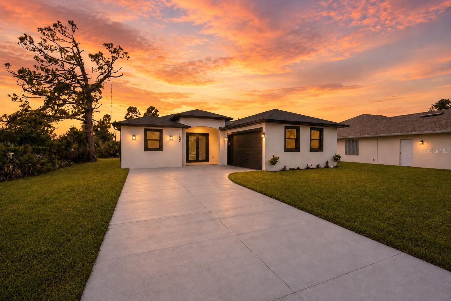 Virtually Staged. New Build in Rotonda Lakes! This beautiful new-construction home offers a thoughtfully designed 3-bedroom, 2-bath, 2-car garage floor plan with approximately 1,476 square feet under air and over 2,000 total square feet under roof. The open-concept design creates an inviting flow between the kitchen, dining, and living areas, making it ideal for everyday living and entertaining. Enjoy spacious bedrooms, interior laundry, a covered front entry, and a rear covered lanai for relaxing in the Florida sunshine.

Located in desirable Rotonda Lakes, this home offers the benefit of new construction in an established Southwest Florida community close to beaches, boating, fishing, restaurants, shopping, and everyday conveniences. Golf lovers will appreciate being just minutes from the renowned Rotonda Golf & Country Club and its five nearby courses: The Hills, Long Marsh, The Palms, The Links, and Pinemoor. Spend the day on the course, enjoy dining and social opportunities at The Hills Golf & Country Club, or explore the nearby coastal lifestyle of Englewood, Boca Grande, and Manasota Key.

An added advantage: the property is located in Flood Zone X, outside the Special Flood Hazard Area and outside the floodway, according to available flood data. This may offer added peace of mind and potential insurance advantages compared with properties located in higher-risk flood zones.

Why wait for an older home when you can enjoy the comfort, efficiency, and peace of mind that come with brand-new construction? Buyer to verify all measurements, construction specifications, HOA/community information, flood-zone and insurance requirements and all information deemed material to Buyer’s decision. Annual rental option available.