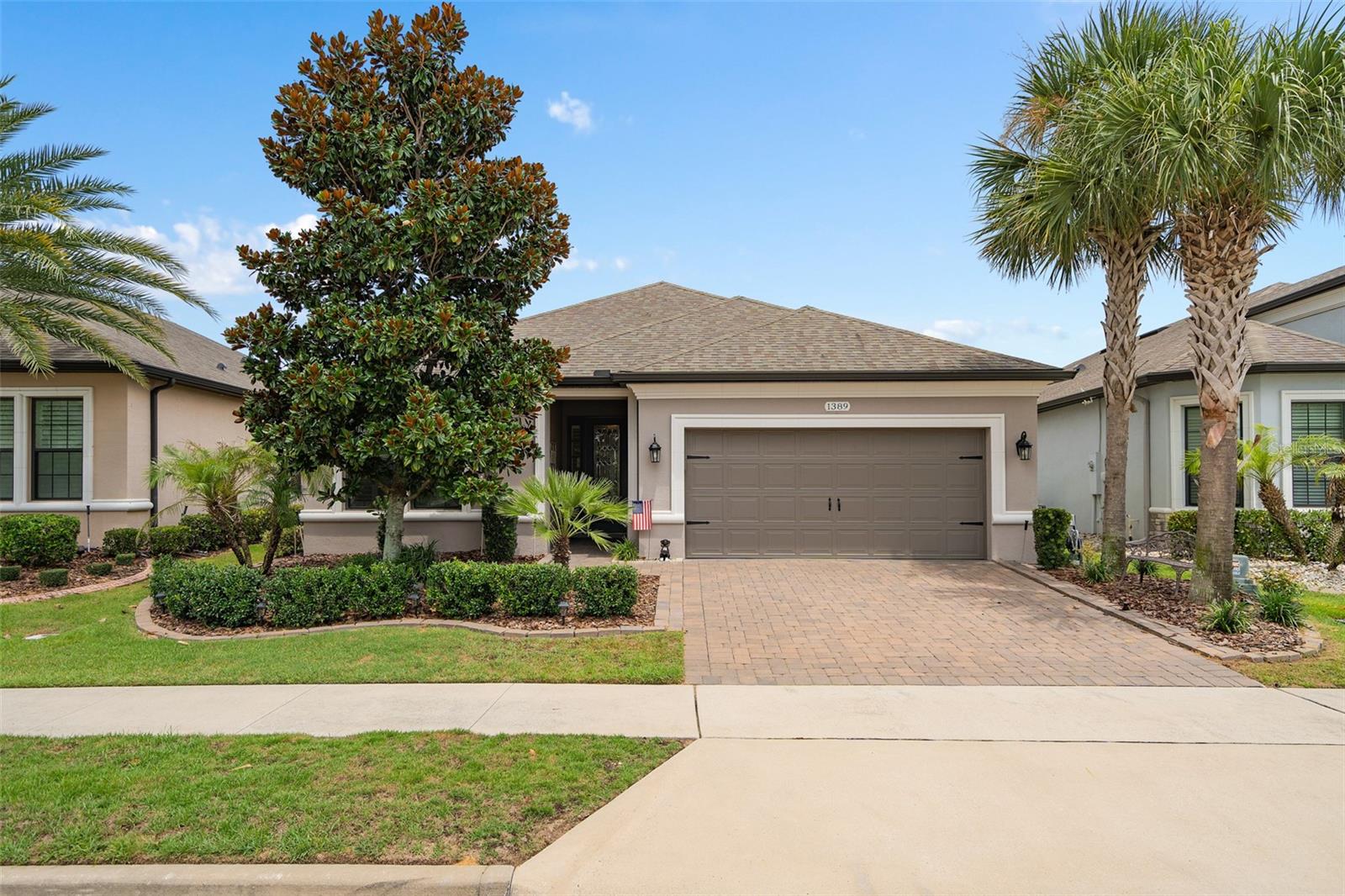 BEAUTIFUL PICENO Model located in the GATED 55+ Community of the Esplanade at Highland Ranch in Clermont. Upon entry you will be greeted by an elegant Full Glass Front Entry Door to the OPEN SEE THROUGH floor plan. This 2 bedroom, 2 bath with an OFFICE/DEN/STUDY 1,859 sq ft ONE STORY home offers GENEROUS room sizes and many DESIGN CENTER UPGRADES, all situated on a GREAT 145 foot deep FENCED LOT in a Community with Resort Style AMENITIES. The KITCHEN features Upgraded Stainless Steel Appliances, Quartz Countertops, Ceramic Tile Back Splash, Apron Sink, Pendant Lighting over a BEAUTIFUL ISLAND with FRONT FACING CABINETS creating LOADS of STORAGE and a LARGE BREAKFAST BAR. You will also appreciate the 42" SOLID WOOD cabinetry with UNDER CABINET LIGHTING, a Double Under Counter Built-in Trash Drawer and LARGE CORNER PANTRY. This is a great entertaining area, as everyone gathers around the KITCHEN. You are sure to be pleased with the GENEROUS size of the Primary Suite with a TRAY CEILING. The Primary En-Suite has a corner REMODELED WALK-IN SHOWER with Corner SEATS, TWO SINK'S with COMFORT HEIGHT VANITIES, Granite Countertops, separate WATER CLOSET with a Comfort Height Toilet and TWO WALK-IN CLOSET'S. Bedroom 2 is also Generous in size and would make a great guest room. Bathroom 2 offers a Comfort Height Vanity with a GRANITE Countertop, a Comfort Height Toilet and is adjacent to Bedroom 2 for the convenience of your guests. There is also an Additional FLEX SPACE with GLASS FRENCH DOORS that can accommodate a Office/Den/Study or a separate sitting room. The LAUNDRY room has a Sink, Base Cabinetry with a Solid Surface countertop that is great for folding clothes and Upper Cabinetry for additional storage. Some of the offered upgrades are UPGRADED FLOOR and WALL TILE throughout the home, 9'-4" CEILINGS THROUGHOUT, TRAY CEILINGS in the FOYER, GREAT ROOM and PRIMARY SUITE, 8 FOOT INTERIOR DOORS, Great Room Floor Electrical Receptacle, Oversized Trim, Upgraded Cabinetry throughout, Tankless Hot Water Heater for endless hot water, Injected Foam Block Insulation, Rain Gutters, SCREENED UNDER ROOF LANAI so you can enjoy OUTDOOR LIVING, BEAUTIFUL VIEWS and a GREAT Fenced Back Yard. The Attached 2 Car Garage offers 2 Professionally Installed Ceiling Storage Racks. The Esplanade at Highland Ranch's RESORT STYLE Community Amenities include Clubhouse, Pool, Spa, Resistance Pool, Clay Tennis and Bocce' Courts, 4 Pickle Ball Courts (Sports Courts are Lit for Nighttime Play), Fire Pit, Movement Studio, Activities, Clubs, Billiards & more. The HOA has a Full Time On Site Manager and Lifestyle Director. Don't forget the DOG PARK! Close to the New Advent Health Hospital, SOUTH LAKE HOSPITAL, VA, Medical Offices, NTC (National Training Center), SHOPPING & DINING. Miles of Biking/Walking Trails for your Outdoor Endeavors and a 15 minute drive to either Downtown Clermont or Winter Garden for more enjoyment and Farmers Market's. For your convenience, The Esplanade at Highland Ranch is a few minutes to the Florida Turnpike where OIA and the Attractions are about 35 minutes away, as well as Dr Phillips Famed Restaurant Row. HOA includes Lawn/Shrub Care, Fertilizing, Irrigation maintenance as well as the Amenities and more. The HOA will mow the grass in the backyard even though it is fenced. The Esplanade at Highland Ranch does NOT have a CDD