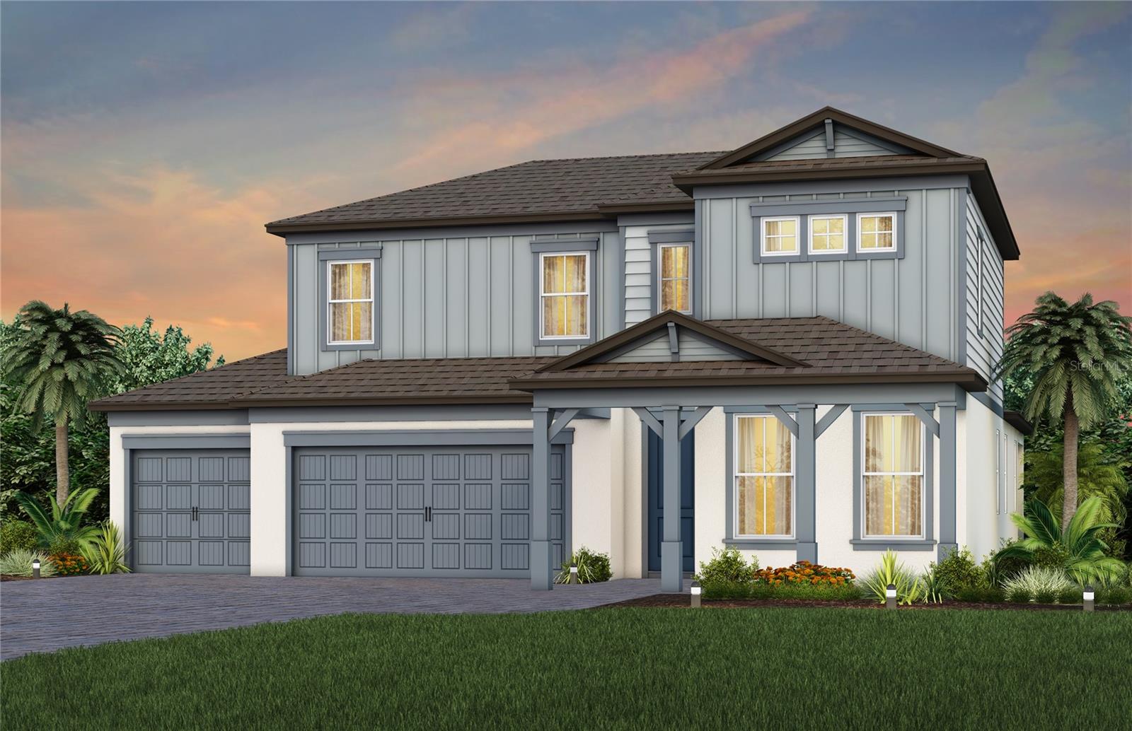 Under Construction. Enjoy all the benefits of a Pulte new construction home with the privacy of being within the new phase of Waterset, the highly amenitized, master-planned community in Apollo Beach. This home is conveniently located near resort-style pools and amenities. Enjoy miles of trails, sports courts, parks, and so much more!
Featuring the popular Coral Grand floor plan with an open-concept home design, this home has all the upgraded finishes you've been looking for. The designer gourmet kitchen showcases a center island with single-bowl sink with upgraded faucet, stylish frost cabinets, 3cm quartz countertops with 4”x12” tiled backsplash, a spacious pantry, and Whirlpool stainless steel appliances, including a built-in oven and microwave, dishwasher, and stovetop with range hood.
The bathrooms have matching cabinets and quartz countertops, and a walk-in shower with heavy glass door and dual sinks in the Owner's bath. There is luxury vinyl plank flooring is in the main living areas, 12”x24” tile flooring in the bathrooms and laundry room, and stain-resistant carpet is in the bedrooms and loft. 
This home makes great use of space with a 2nd story loft, 2 bedrooms and full bath upstairs, an enclosed flex room, a convenient laundry room, pocket sliding glass doors opening to an extended covered lanai and a 2-car garage.
Additional upgrades and features include LED downlights and floor outlet in the gathering room, brushed nickel lighting and hardware, impact glass windows, 8’ interior doors on the 1st floor and Smart Home technology package with a video doorbell. 
Enjoy peace of mind with Pulte’s transferable, 10-year Limited Structural Warranty that covers materials and workmanship in the 1st year, workability of plumbing, electrical, HVAC, and other mechanical systems through the 2nd year, various types of water infiltration and internal leaks through the 5th year, and the structural integrity of the home through the 10th year. Plus, we’re currently offering limited-time incentives and below-market rates!