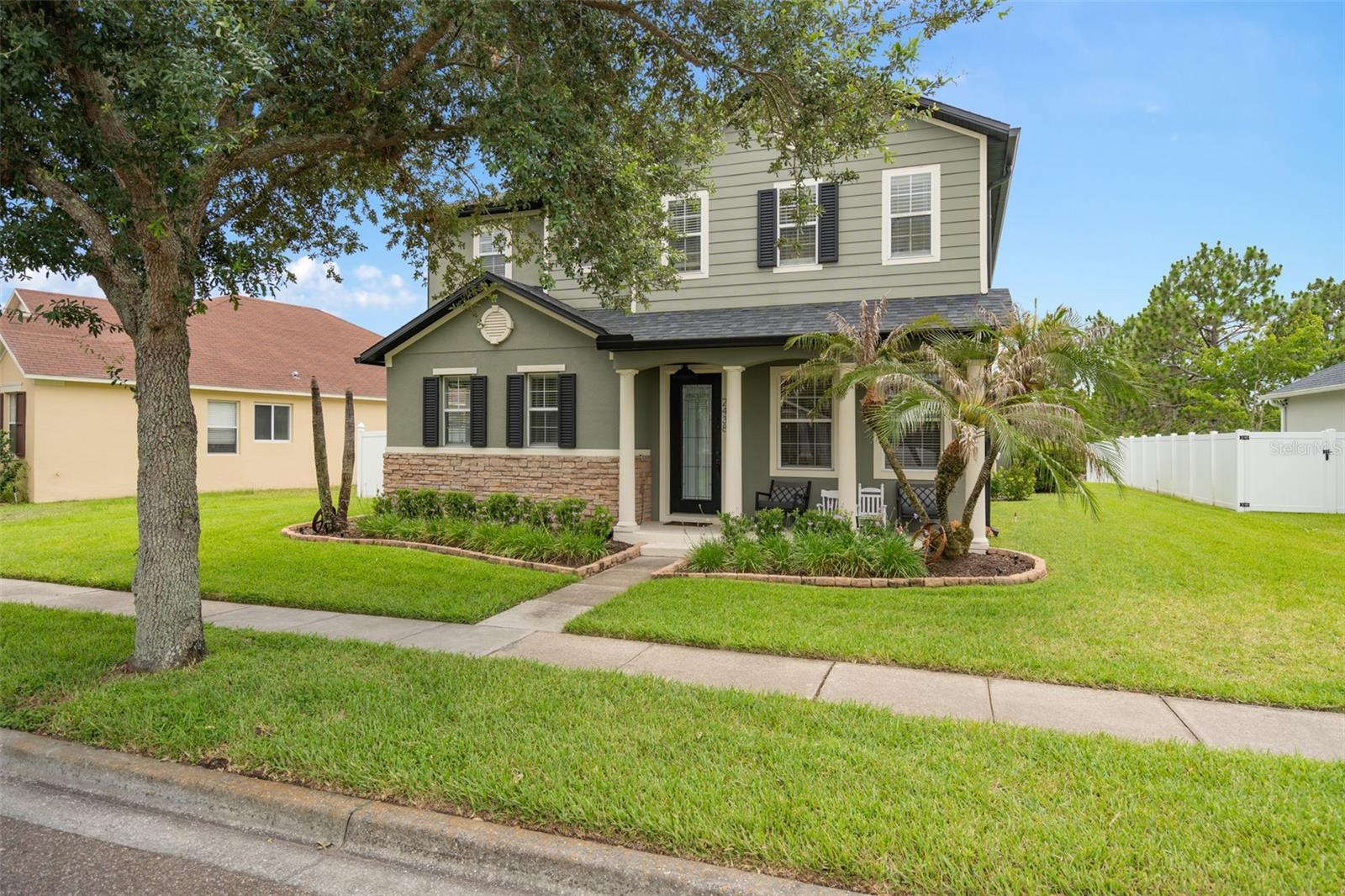 Welcome to this beautifully updated 5-bedroom, 3-bathroom home offering 2,919 square feet of living space in one of East Orlando's most desirable communities. Built in 2006 and thoughtfully upgraded throughout, this move-in-ready residence combines modern finishes, energy efficiency, and exceptional living space for today's lifestyle. From the moment you arrive, you'll appreciate the fresh exterior paint (2023), attractive curb appeal, and spacious two-car garage. Inside, the home features an open and functional floor plan with extensive updates, including luxury flooring, remodeled bathrooms, and a stunning chef-inspired kitchen. The heart of the home was completely renovated in 2019 and showcases updated cabinetry, built-in storage, an expanded pantry, newer appliances, and modern finishes perfect for entertaining and everyday living. The downstairs bathroom was also remodeled in 2019, while the upstairs guest bathroom received a beautiful renovation in 2022. Major system upgrades provide peace of mind, including a new roof (2022), HVAC system (2019), water heater (2019), and fully paid-off Panasonic solar panel system installed in 2019 and paid in full in 2025—offering significant long-term energy savings with no solar loan to assume. Step outside to enjoy the fully fenced backyard, providing ample space for pets, play, outdoor gatherings, or future backyard enhancements. The HOA includes high-speed internet/Wi-Fi along with access to outstanding community amenities, including a resort-style pool, parks, playgrounds, and recreational facilities. Conveniently located near top-rated schools, shopping, dining, major employers, UCF, Research Park, Orlando International Airport, SR-408, and SR-417, this exceptional home offers the perfect combination of location, upgrades, and value. Schedule your private showing today.