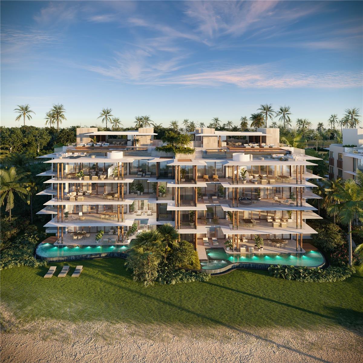 Pre-Construction. To be built. Pre-Construction. To be built. Poised to redefine beachfront living, Marea Residences at Grand Reserve Resort offers an unparalleled coastal experience where architectural innovation meets the awe-inspiring beauty of Puerto Rico. Conceived by OBMI, renowned for their expertise in creating timeless and sustainable designs, this visionary project blends contemporary design with a profound connection to its natural surroundings. This four-bedroom, four-and-a-half-bathroom home spans 4,348 square feet, including a 1,110-square-foot terrace ideal for entertaining or quiet reflection. With 80 linear feet of unobstructed north ocean views from the living space, primary, and secondary bedrooms, and triple exposure to the north, south, and east, the residence ensures unmatched privacy and sophistication. Inside, floor-to-ceiling hurricane-resistant windows flood the interiors with natural light, highlighting the Taj Mahal quartzite countertops in the kitchen and Omani Beige limestone floors throughout. The kitchen is a chef’s dream, featuring custom cabinetry and high-end Wolf and Sub-Zero appliances, including a column refrigerator, column freezer, wine fridge, induction cooktop, and speed oven. The bathrooms are designed with meticulous attention to detail, featuring Naica quartzite vanities, brushed gunmetal fixtures, Bianco Santa Caterina travertine accents, and spacious walk-in showers that deliver a spa-inspired experience. The primary suite offers a tranquil retreat with Chateau Linen wallcoverings and refined finishes. The state-of-the-art Savant smart home system enhances every aspect of modern living, providing seamless control over lighting, climate, and security. Three private parking spaces and one dedicated golf cart space—featuring an electric charging station—add to the residence’s exceptional convenience. Set within the expansive 1,000-acre Grand Reserve and offering access to a two-mile stretch of pristine beachfront, residents enjoy exclusive amenities, including the Caya Beach Club—a destination for beachfront dining and relaxation—and five on-site restaurants that celebrate culinary excellence. The Batú Sports Center provides a 2,500-square-foot fitness center, tennis courts, and paddle courts for recreation amidst lush tropical surroundings. Golf enthusiasts will appreciate the Grand Reserve Golf Club, a Tom Kite-designed course with dramatic ocean and rainforest views, offering an unforgettable 18-hole experience. Conveniently located just 25 minutes from Luis Muñoz Marín International Airport and near Puerto Rico’s premier marinas, this residence offers the ultimate expression of modern design and natural harmony. Estimated Completion is Q3 2027.