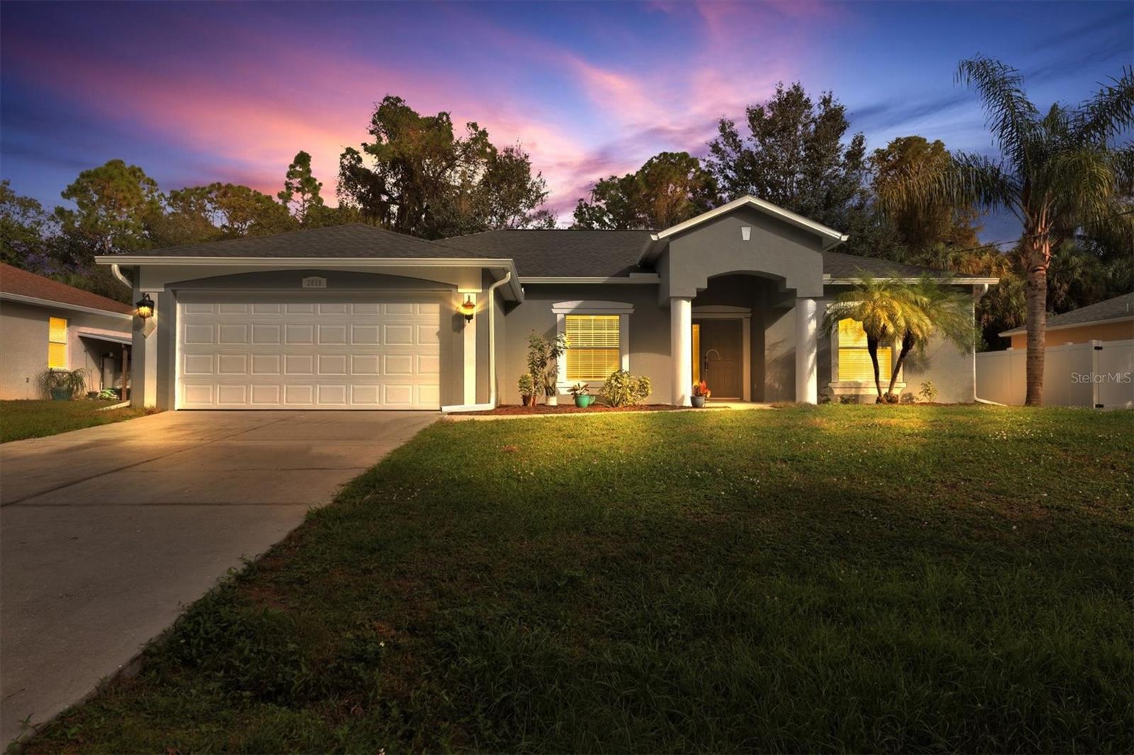 MOTIVATED SELLER! VA TRANSFERABLE LOAN WITH LOWER INTEREST! NOT IN A FLOOD ZONE. NO HOA OR CDD! NEWER ROOF 10/2021. NEWER WATER HEATER 10/2021. New laminate flooring throughout the house Remodeled both showers/ tubs NEW GUTTERS SEPTIC WAS SERVICES 02/2021. FRESHLY PAINTED INSIDE and OUTSIDE COME SEE THIS BEAUTIFUL REMODELED HOME, 3bd/2ba.Entire house has new paint and laminate flooring throughout the house. Home is located in quiet neighborhood with quick access to I-75, shopping, restaurants, schools, and beautiful Florida beaches. This home features a desired open concept living area, features a split living floor plan making it great for gatherings with friends and family. The living room has a large sliding-glass doors that leaves the space feeling light and bright. The spacious kitchen opens up to breakfast nook with a large window overlooking the beautiful front garden. Kitchen comes with maple cabinets and vine rack built in above the refrigerator. A Den/office/extra bedroom is off of the front hallway with great arch. and two spacious bedrooms with a fully remodeled full bathroom. The master bath features remodeled shower, large garden tub and large walk in closet. This home also features an indoor laundry room, a large 2 car garage with an electric garage door opener and hurricane shutters. This home has many more great features. Come and see this gorgeous home. With privacy in mind, the master suite is separated from the other two bedrooms. The home sits in a quiet neighborhood located in young and growing North Port, one of the most popular locations to live. Excellent location, peaceful neighborhood, minutes from I-75 & Tamiami Trail! Convenient to Florida’s best BEACHES, GOLFING, PUBLIC BOAT RAMPS, MARINAS, SHOPPING, physicians, water park, Atlanta Braves Practice Stadium, Tampa Bay Rays Practice Stadium, Historic Riverfront Downtown Punta Gorda & Fishermen’s Village, and a short drive to Sanibel, Captiva, Fort Myers, and Boca Grande, etc. All information deemed reliable, but not guaranteed; buyer to confirm all. Call today to schedule your showing.