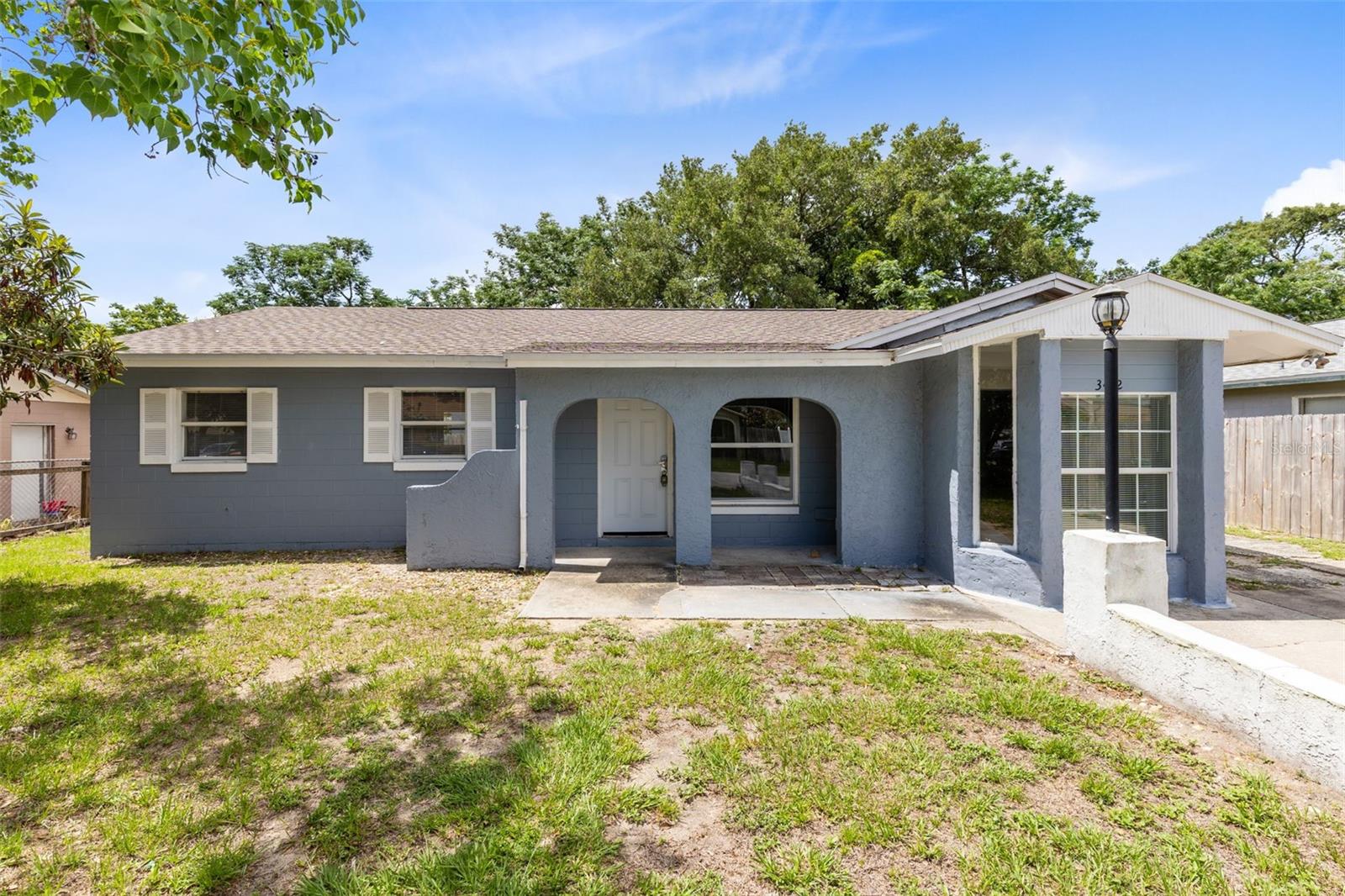 Welcome to your perfect Florida retreat! This charming one-story home offers four spacious bedrooms and two bathrooms, no carpet, with ceramic tile and luxury vinyl. Freshly painted inside and out, this home gives a bright and welcoming atmosphere, ready for you to move right in. Step outside to discover a wooden fence enclosing a large, open yard that’s perfect for outdoor activities, gardening, or simply enjoying the Florida sunshine. The private backyard provides a serene escape, ideal for relaxing or entertaining guests. Additionally, the property features a detached one bedroom house with kitchen and bathroom offering endless potential. Whether you’re looking for additional rental income or a private space for extended family, this suite can meet your needs. Don't miss the chance to make this property your own!