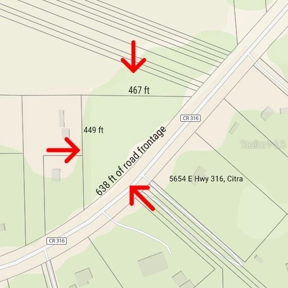CONSIDER YOUR OPTIONS with this expansive 2.5-acre lot, zoned to accommodate both a primary residence and a secondary dwelling. Create your dream home while building an additional rental property to generate income and help offset your investment. A rare opportunity to combine lifestyle and smart financial planning in one property.  This parcel of undeveloped land is perfectly situated directly on East Highway 316 near Citra, offering over 600 feet of prime road frontage. With a zoning of A1 and a flood zone of A/Z, this property presents unlimited potential for a wide range of uses, whether you're looking to build a second home, establish a primary residence, or develop a mini farm.
Enjoy tons of privacy while still being conveniently located just 30 minutes from both Gainesville and Ocala, providing easy access to shopping, dining, and medical facilities. Nature enthusiasts will appreciate the nearby lakes and wooded areas, ideal for fishing and hiking adventures. Plus, horse lovers will be thrilled to know that the world-renowned World Equestrian Center is just a short 30-minute drive away.
This is a fantastic opportunity to own a piece of land in a tranquil and growing area with ample space to create your dream property. Don't miss out!